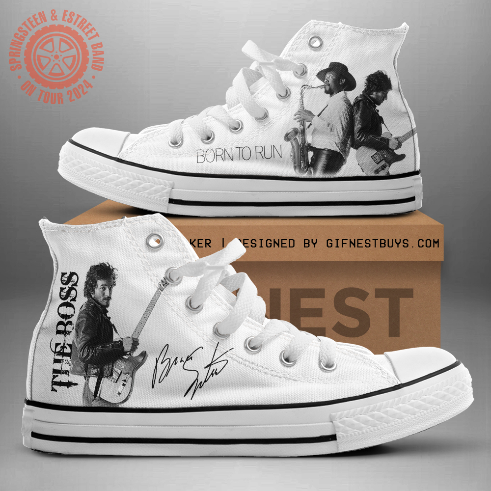 JWFancy Bruce Springsteen High Top Canvas Sneakers Shoes For Men And Women