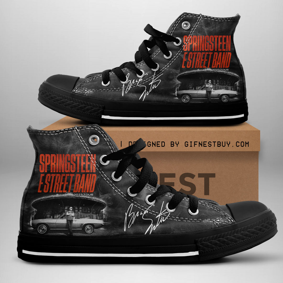 JWFancy Bruce Springsteen High Top Canvas Sneakers Shoes For Men And Women