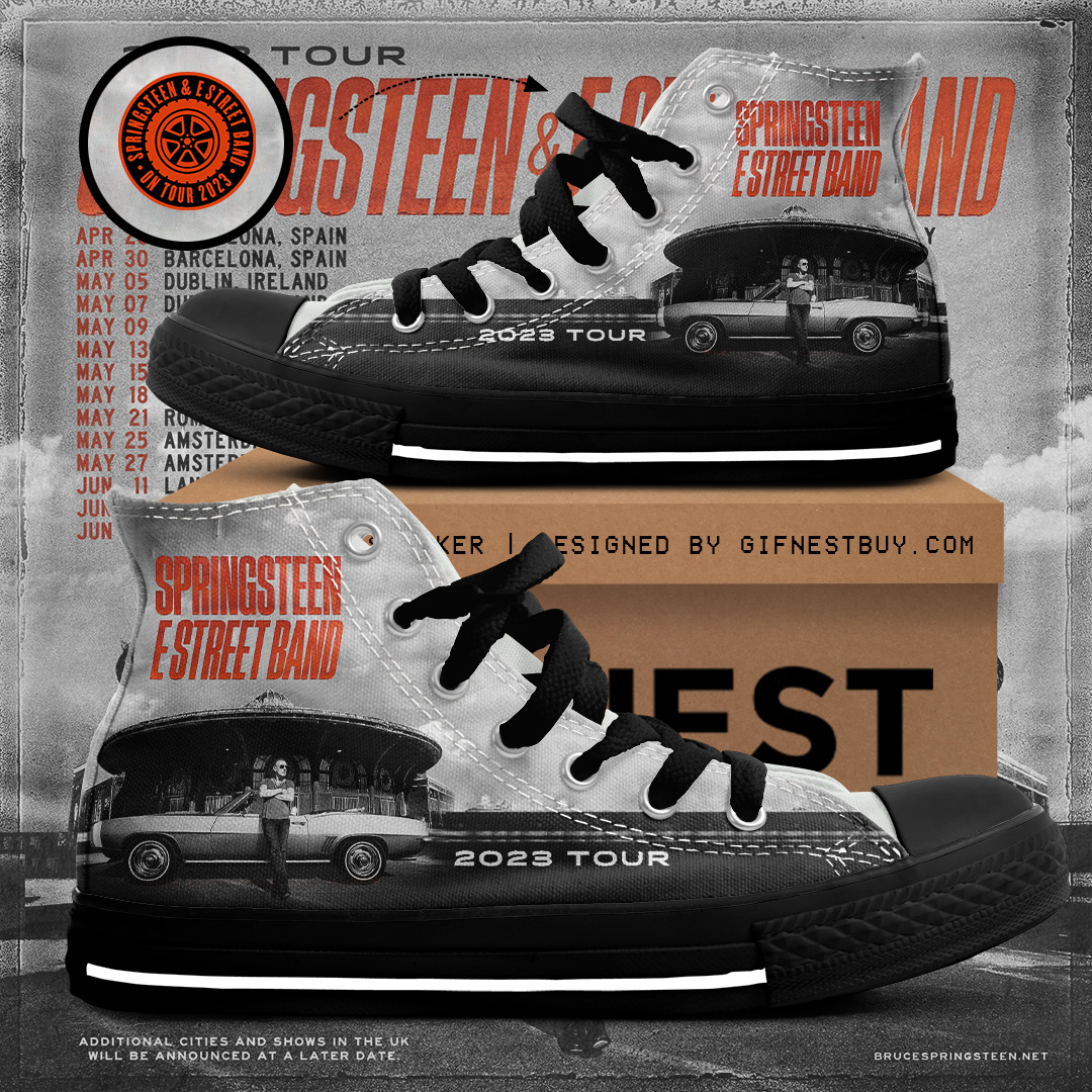 JWFancy Bruce Springsteen High Top Canvas Sneakers Shoes For Men And Women