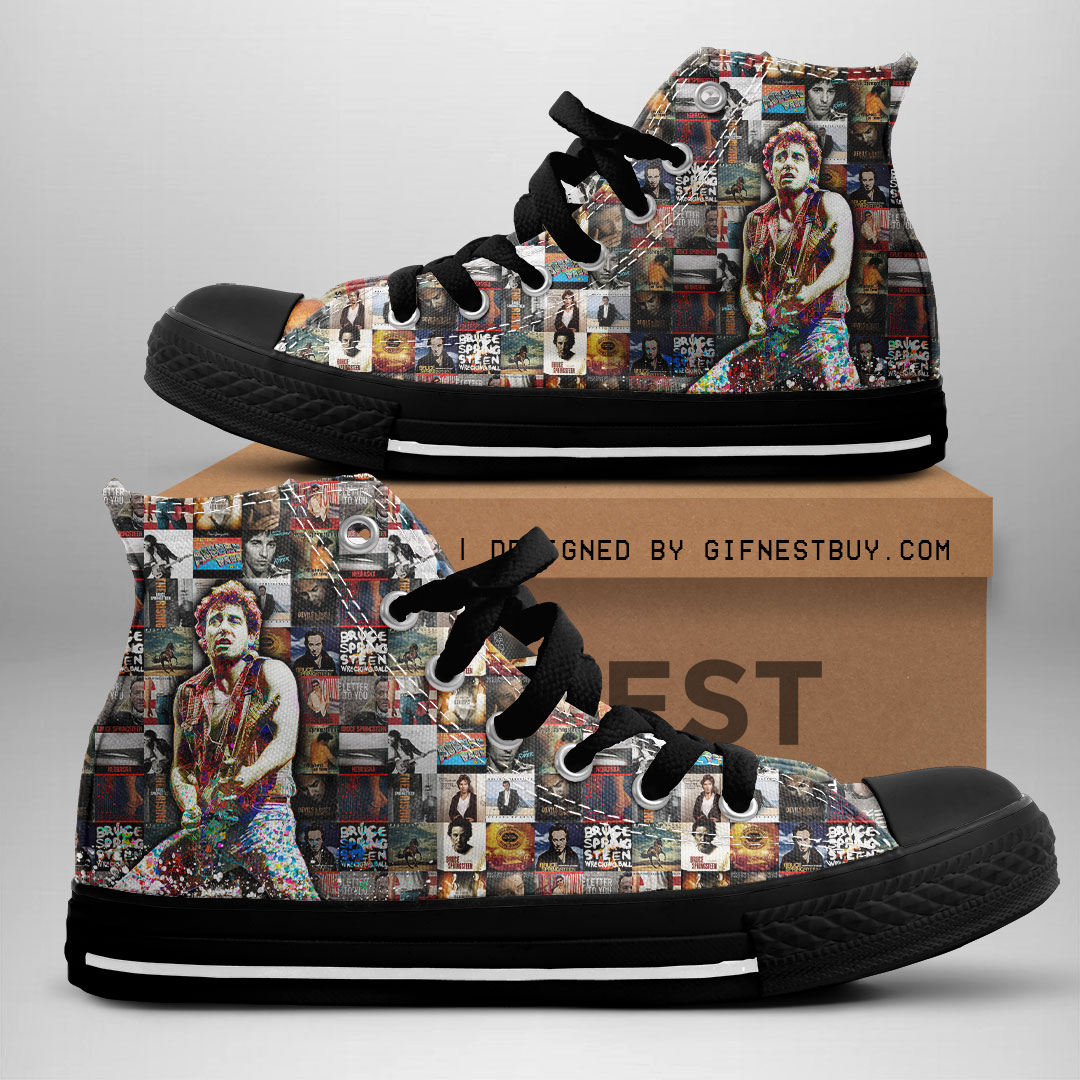 JWFancy Bruce Springsteen High Top Canvas Sneakers Shoes For Men And Women