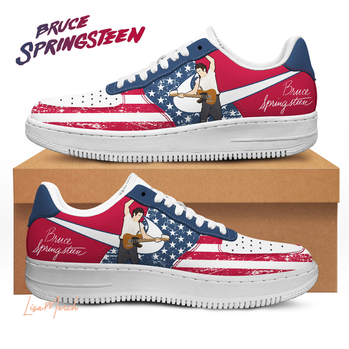 JWFancy Brunce Springsteen Air Low-Top Sneakers Shoes For Men And Women