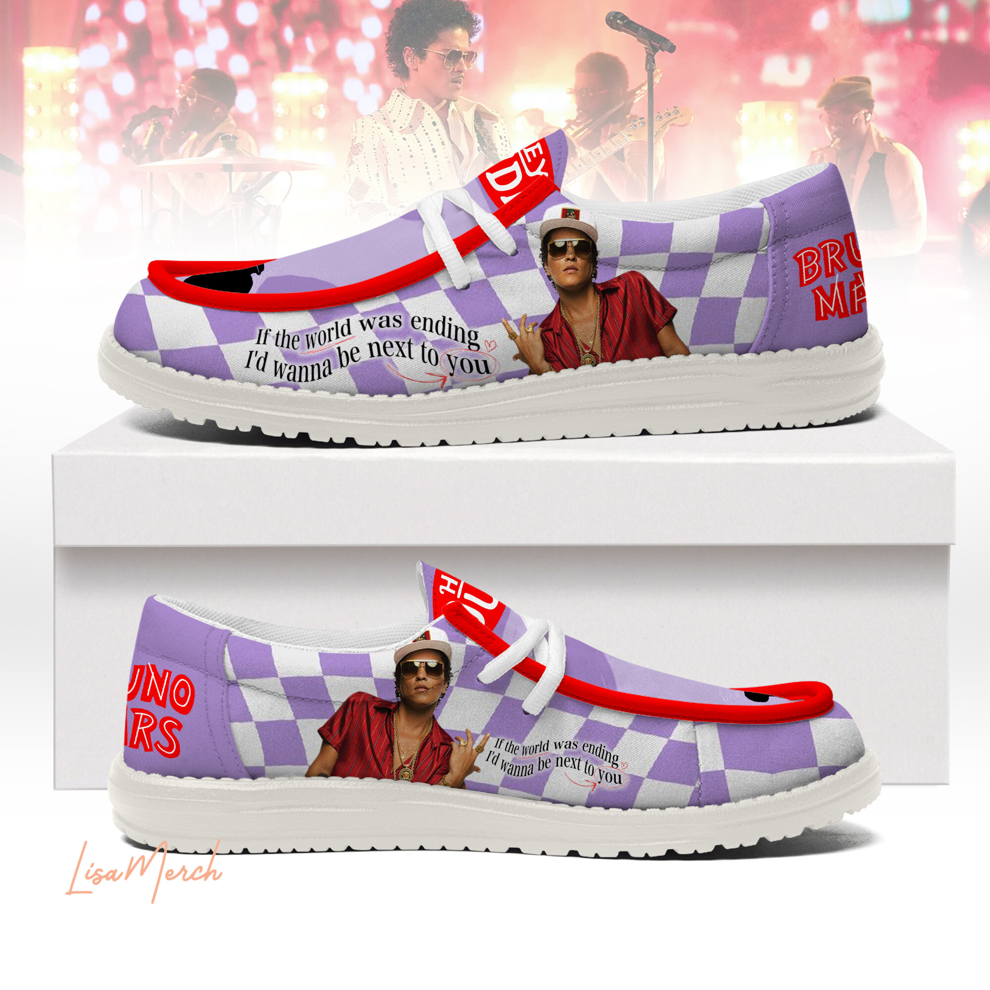 JWFancy Bruno Mars Hey Dude Shoes Wally Men's Lace Up Loafers Comfortable For Men And Women