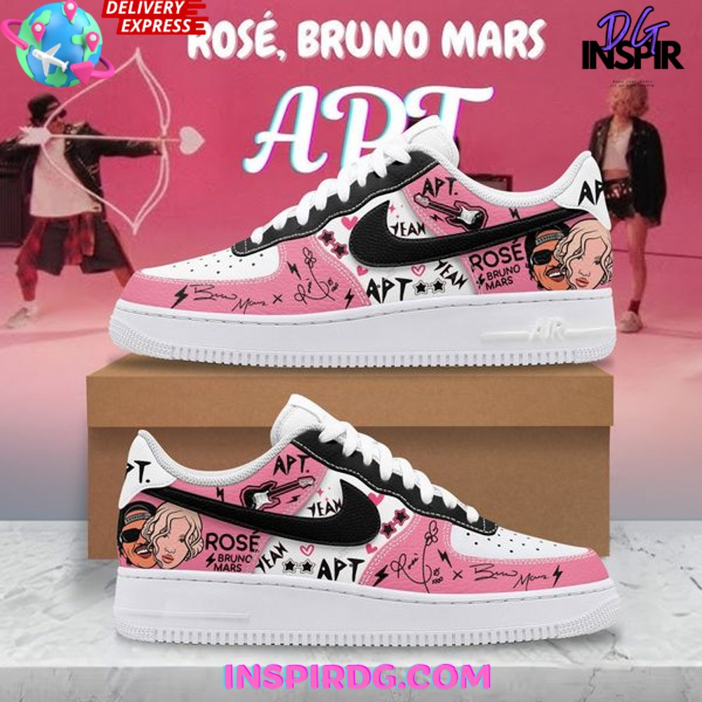 JWFancy Bruno Mars x Rosé Air Low-Top Sneakers Shoes For Men And Women