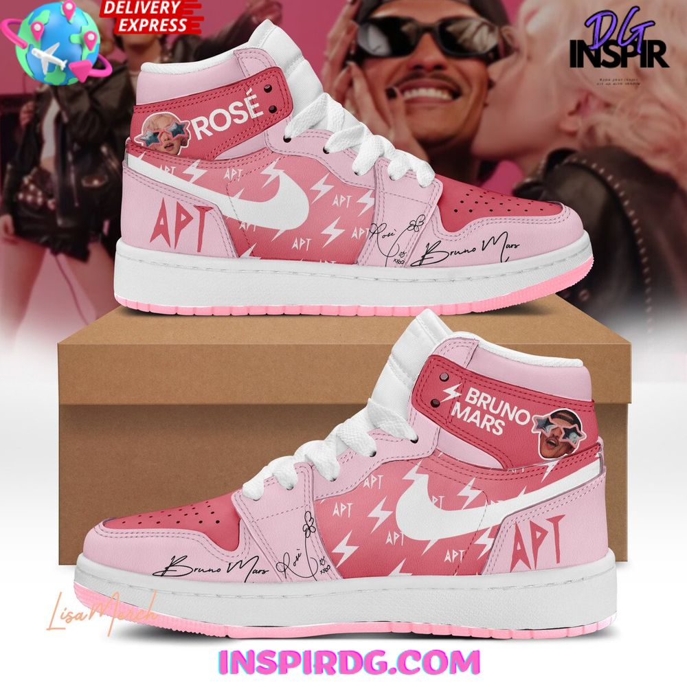 JWFancy Bruno Mars x Rose APT AJ1 High Sneakers Shoes For Men And Women