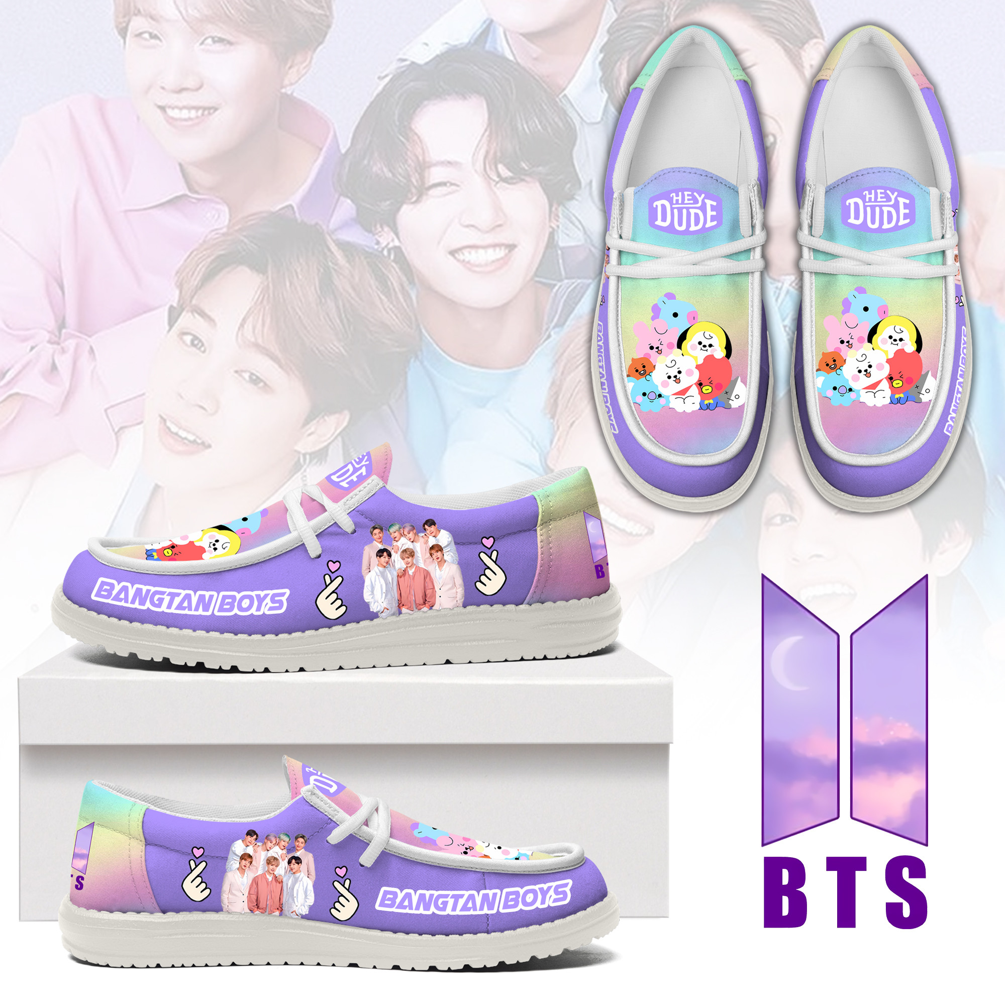 JWFancy BTS – Custom Name Hey Dude