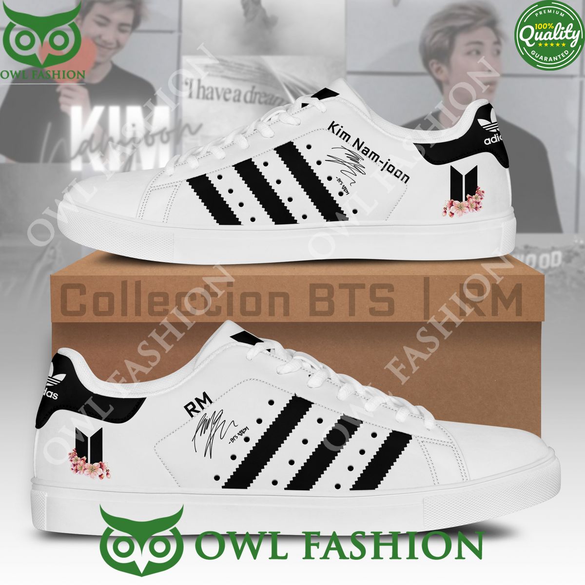 JWFancy BTS RM Kim Namjoon Skate Stan Shoes Sneakes For Men And Women