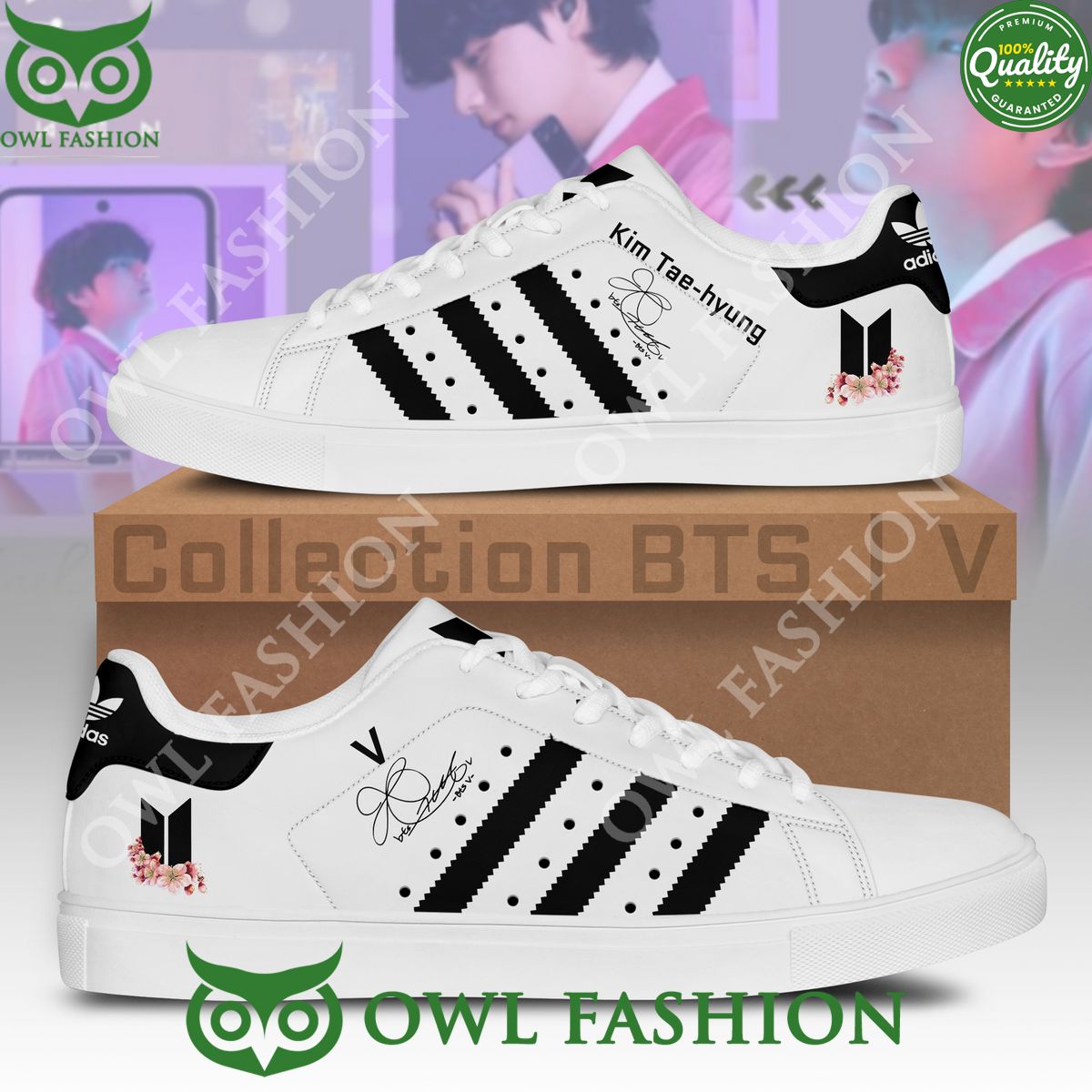 JWFancy BTS V Skate Stan Shoes Sneakes For Men And Women
