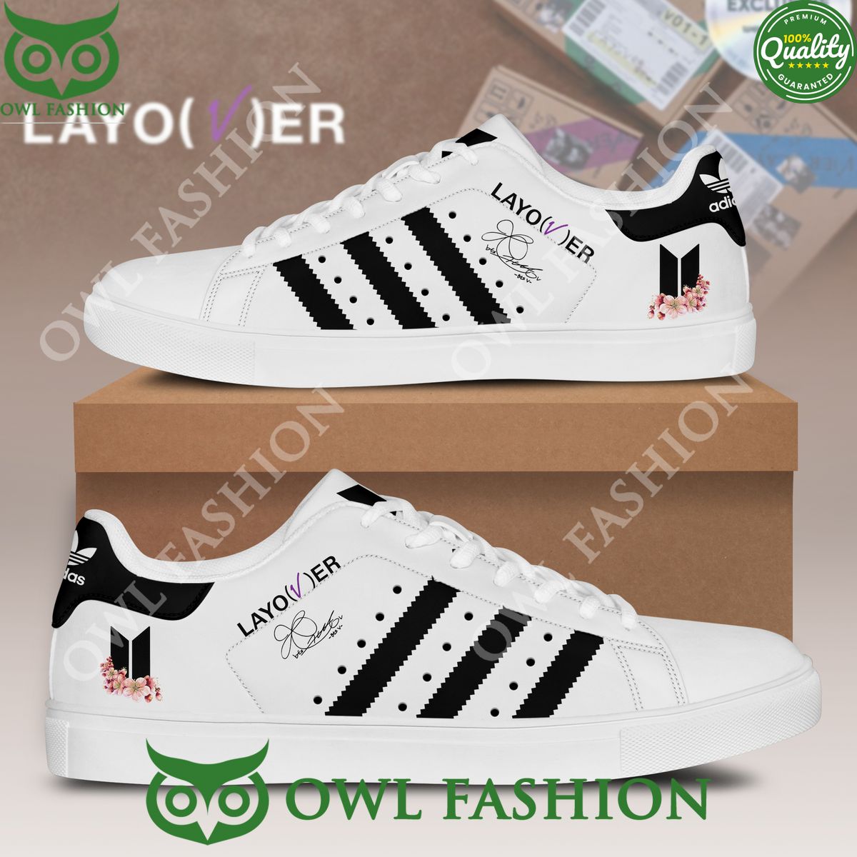 JWFancy BTS V Skate Stan Shoes Sneakes For Men And Women