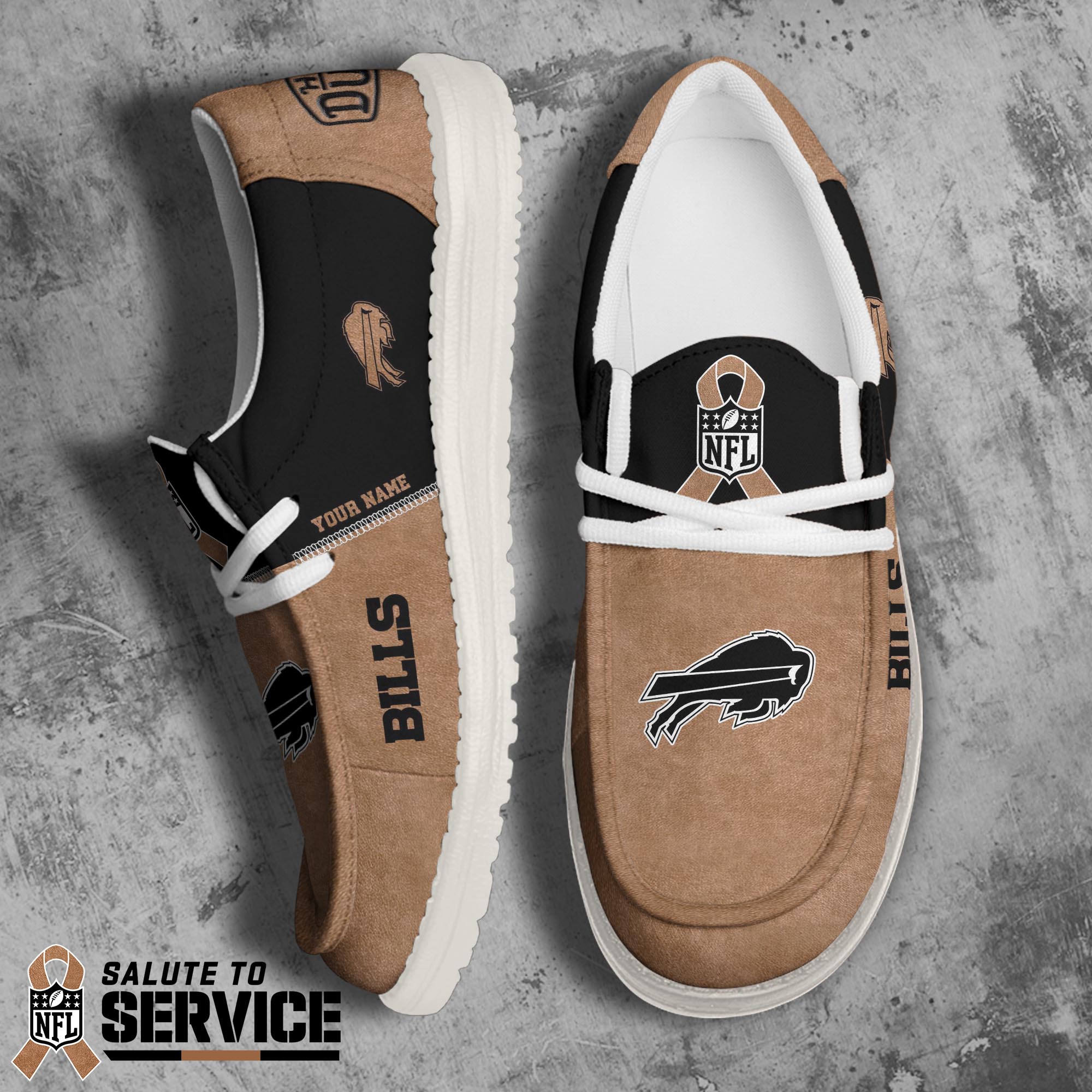 JWFancy Buffalo Bills Hey Dude Shoes Wally Men's Lace Up Loafers Comfortable For Men And Women