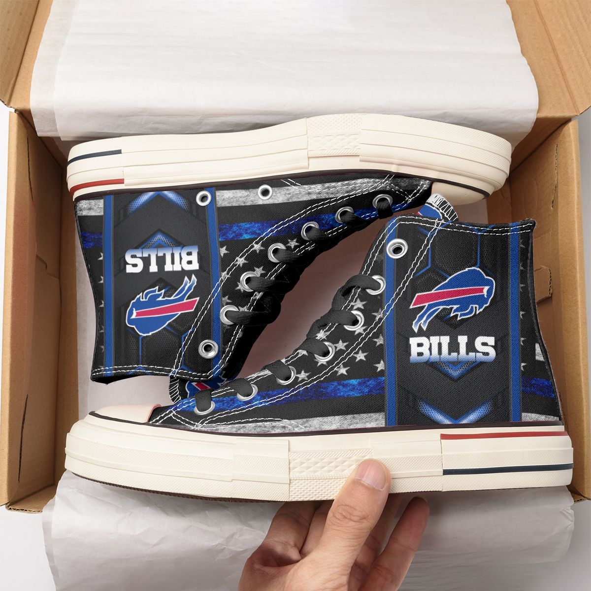 JWFancy Buffalo Bills High Top Canvas Sneakers Shoes For Men And Women