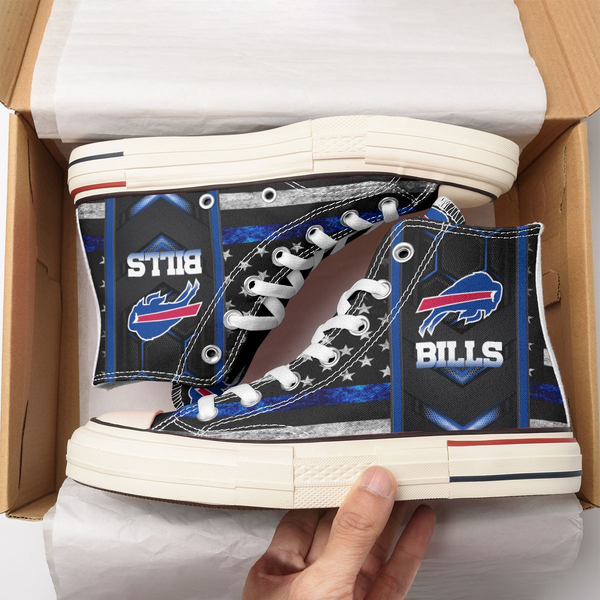 JWFancy Buffalo Bills High Top Canvas Sneakers Shoes For Men And Women