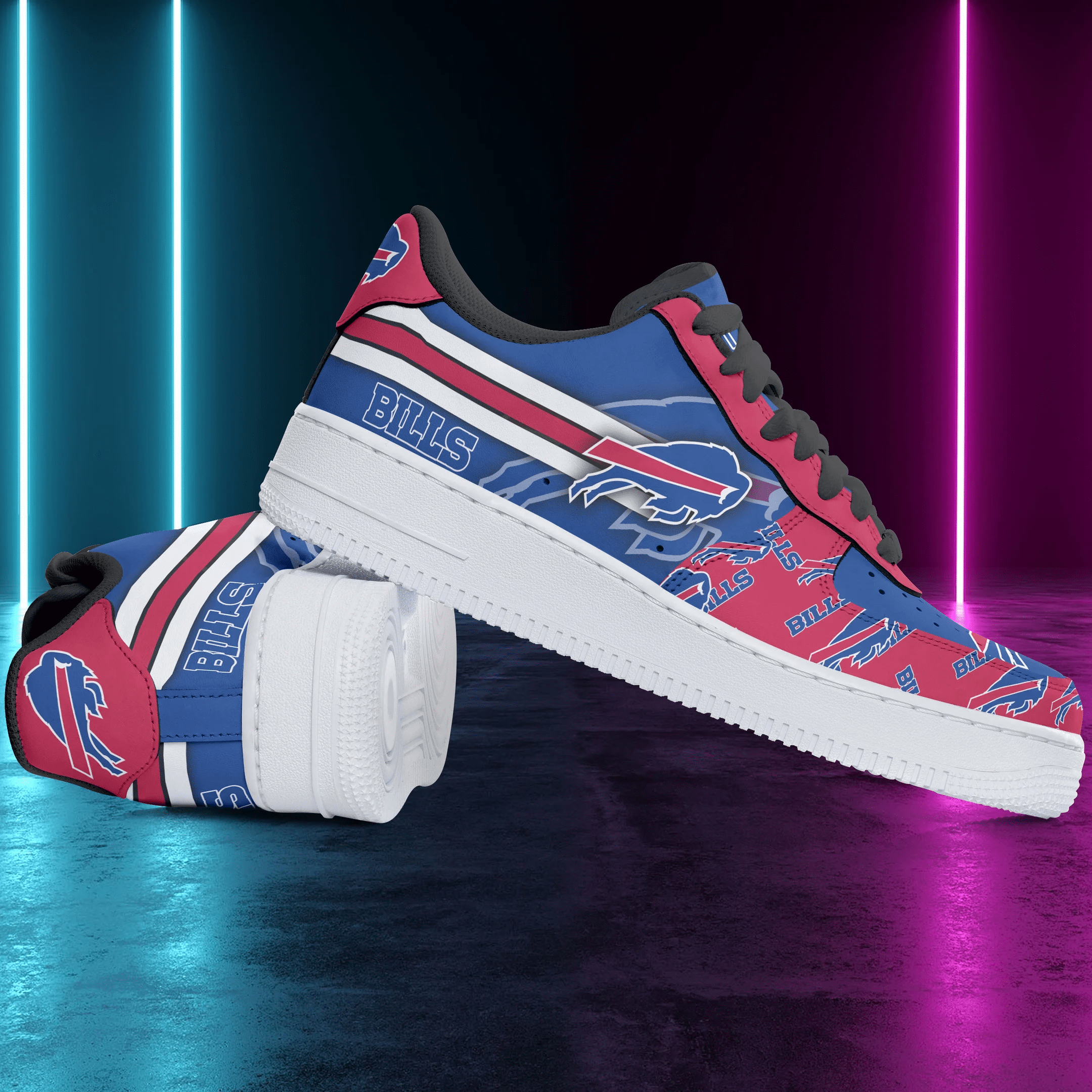 JWFancy Buffalo Bills NFL Air Low-Top Sneakers Shoes For Men And Women