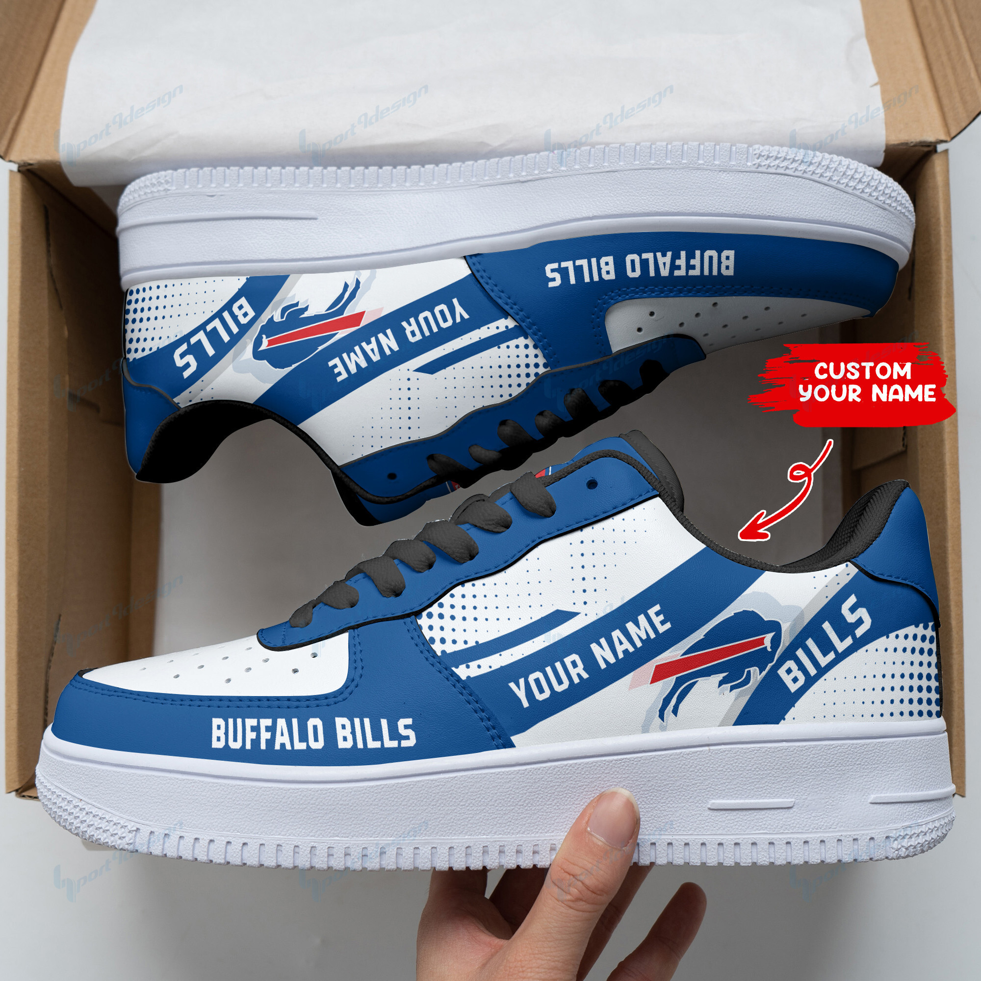 JWFancy Buffalo Bills NFL Air Low-Top Sneakers Shoes For Men And Women