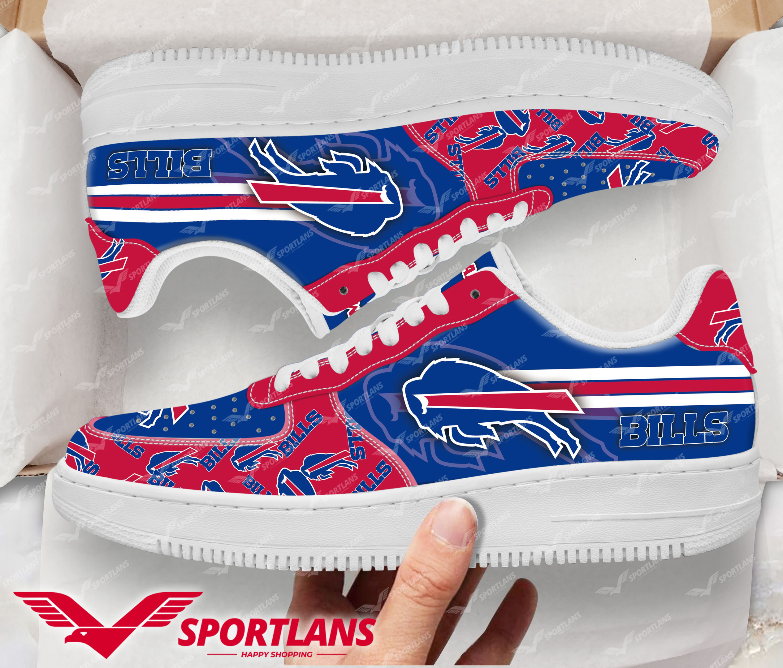 JWFancy Buffalo Bills NFL Air Low-Top Sneakers Shoes For Men And Women