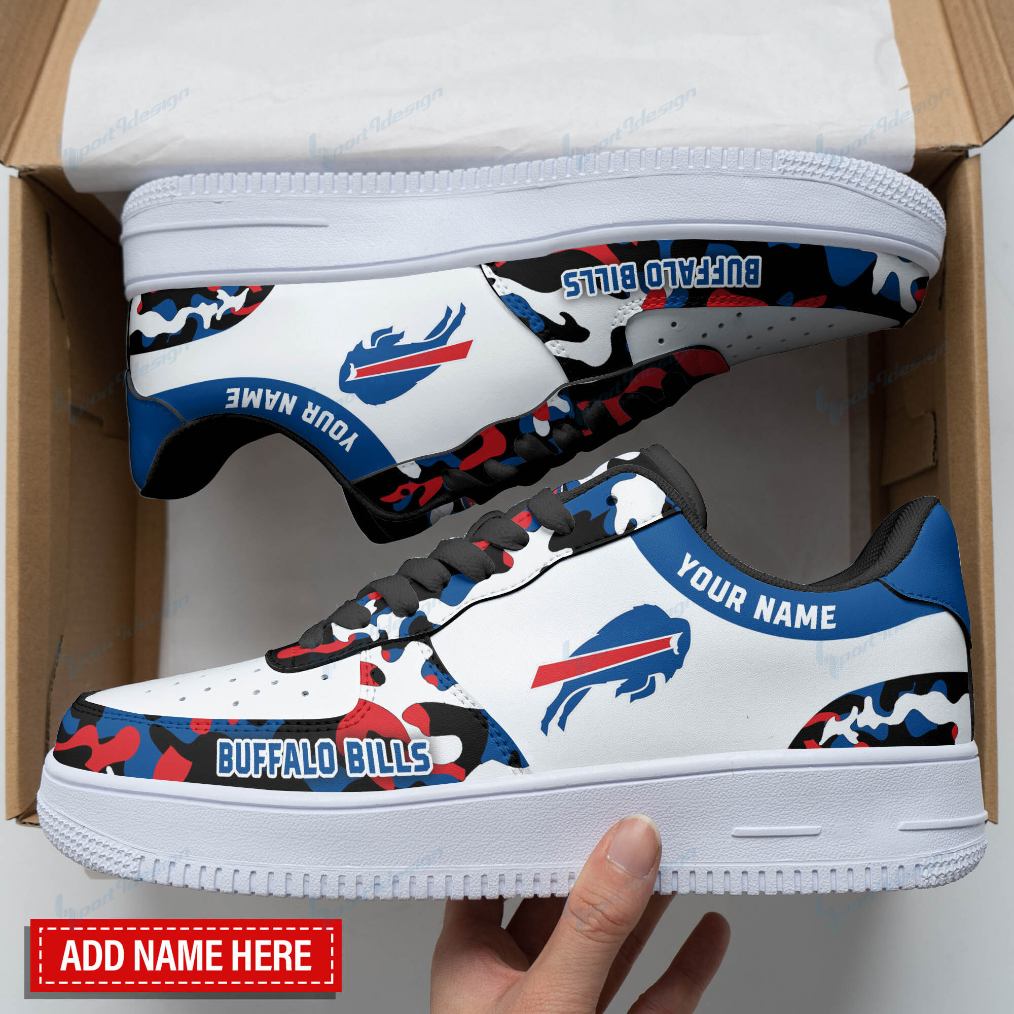 JWFancy Buffalo Bills NFL Air Low-Top Sneakers Shoes For Men And Women