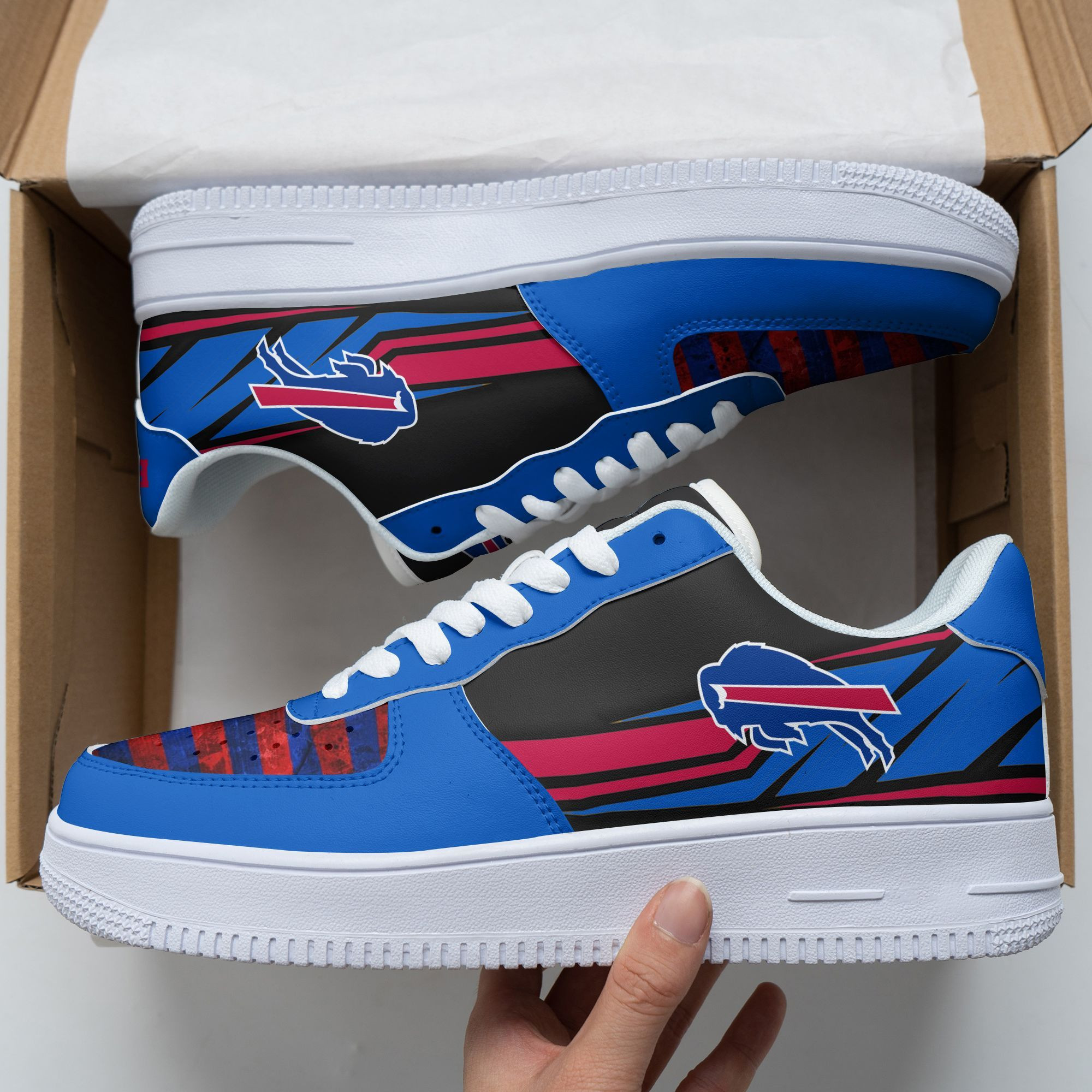 JWFancy Buffalo Bills NFL Air Low-Top Sneakers Shoes For Men And Women