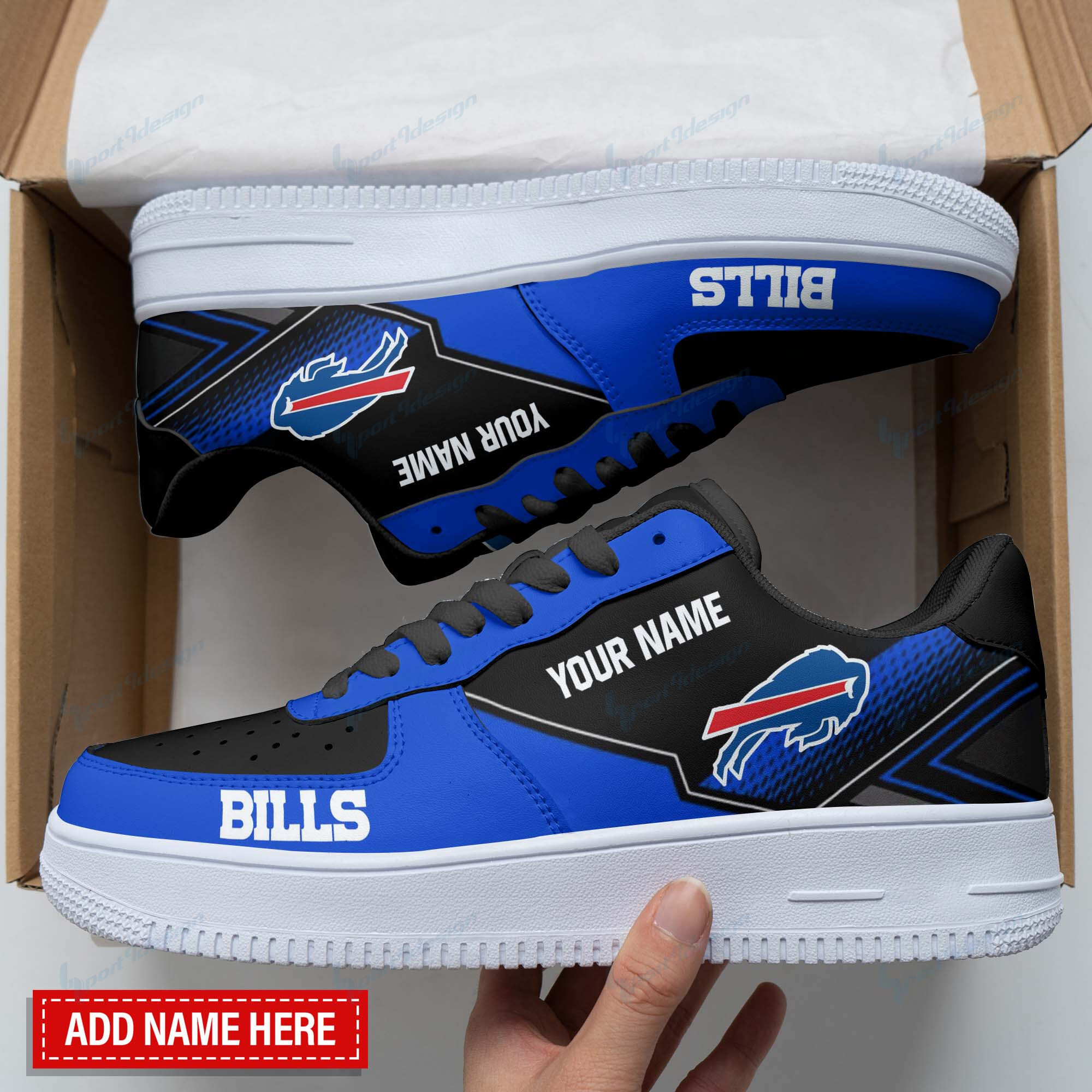 JWFancy Buffalo Bills NFL Air Low-Top Sneakers Shoes For Men And Women