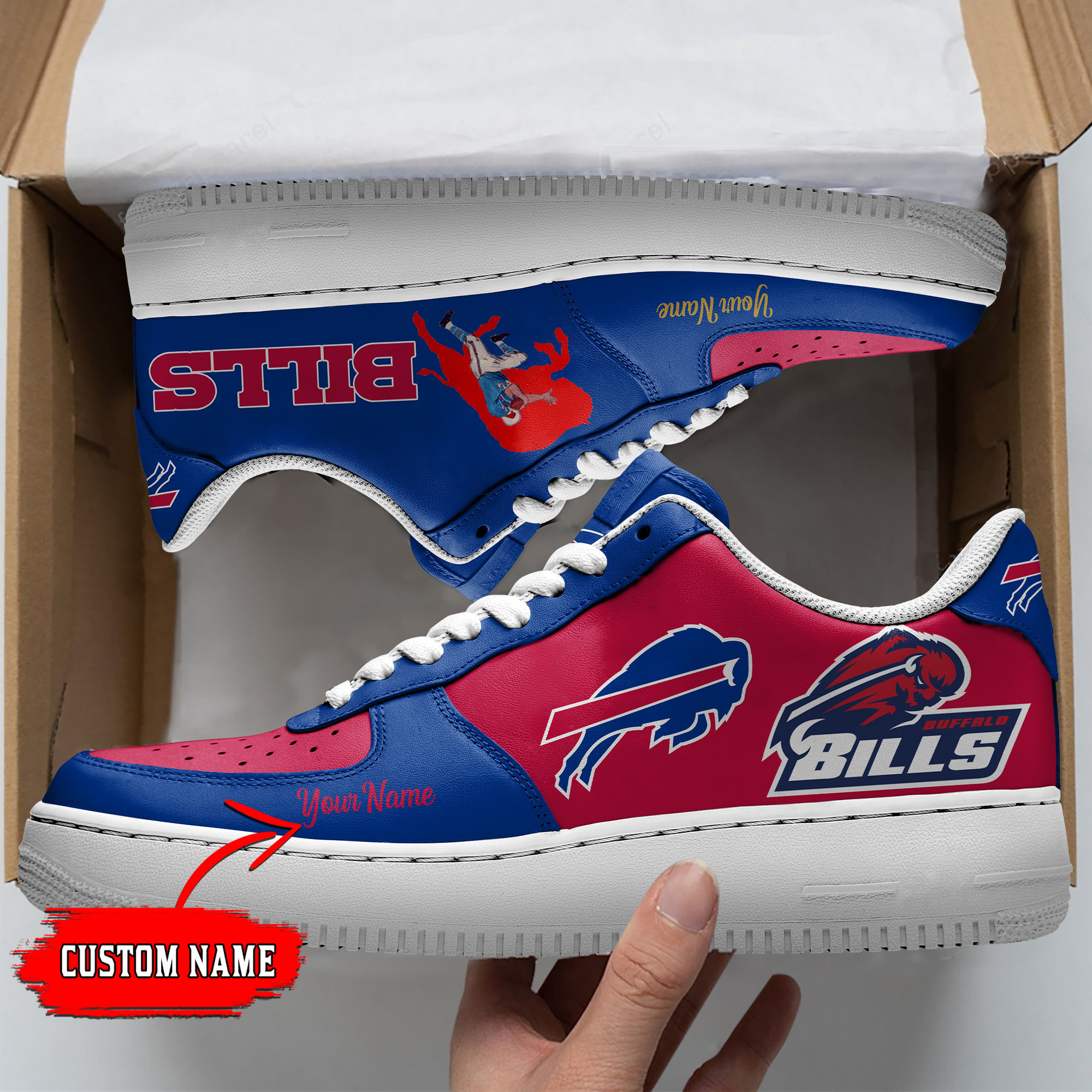 JWFancy Buffalo Bills NFL Air Low-Top Sneakers Shoes For Men And Women