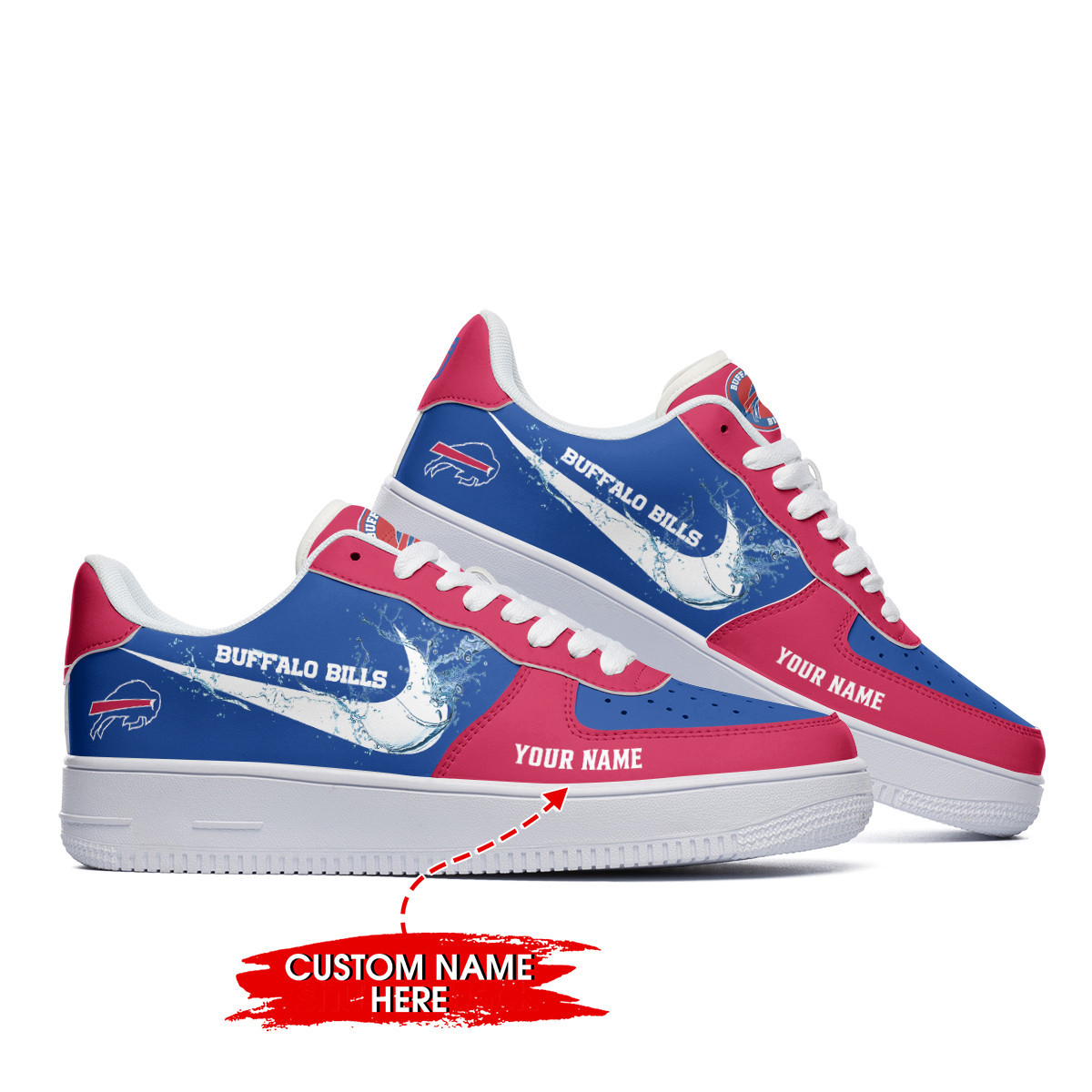 JWFancy Buffalo Bills NFL Air Low-Top Sneakers Shoes For Men And Women