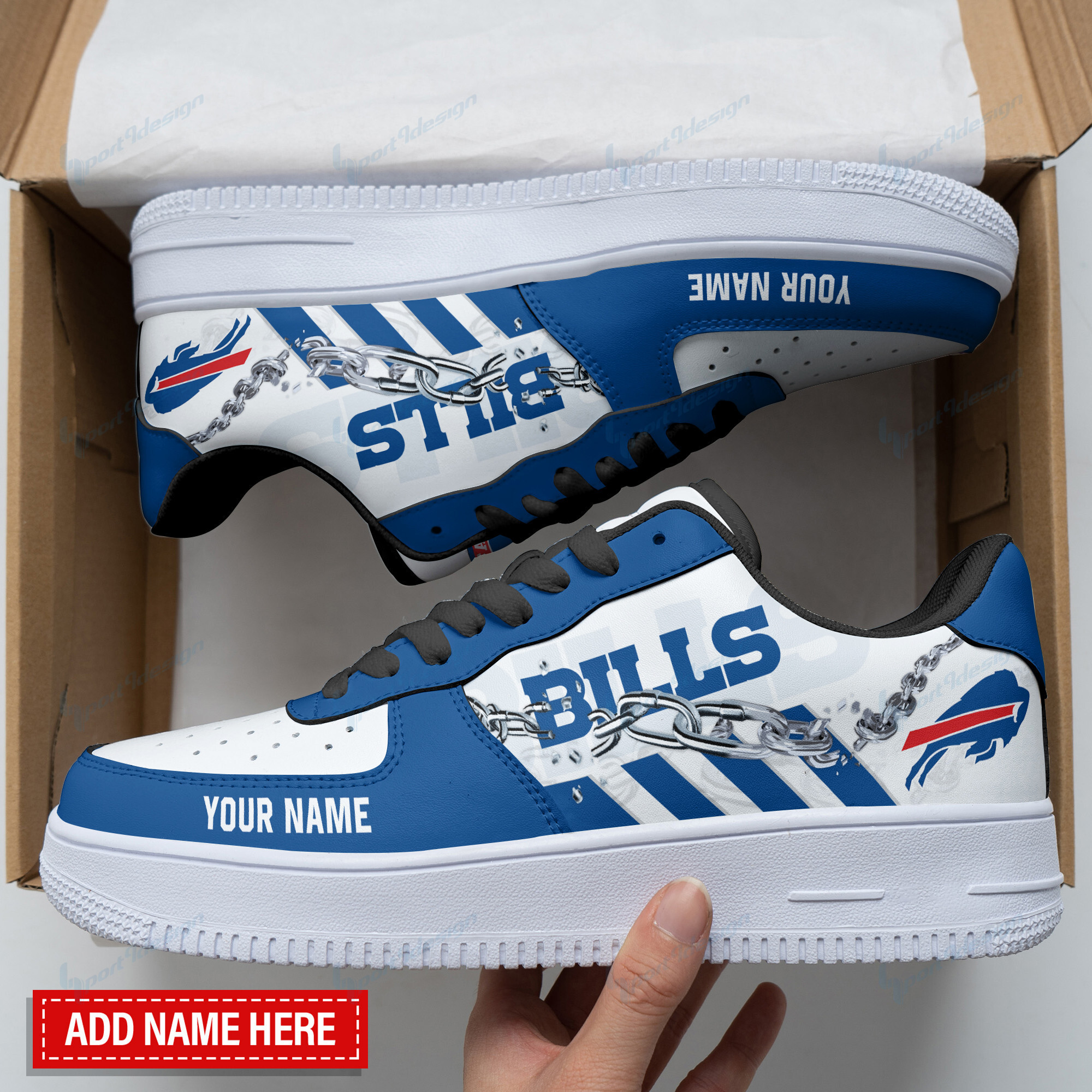 JWFancy Buffalo Bills NFL Air Low-Top Sneakers Shoes For Men And Women