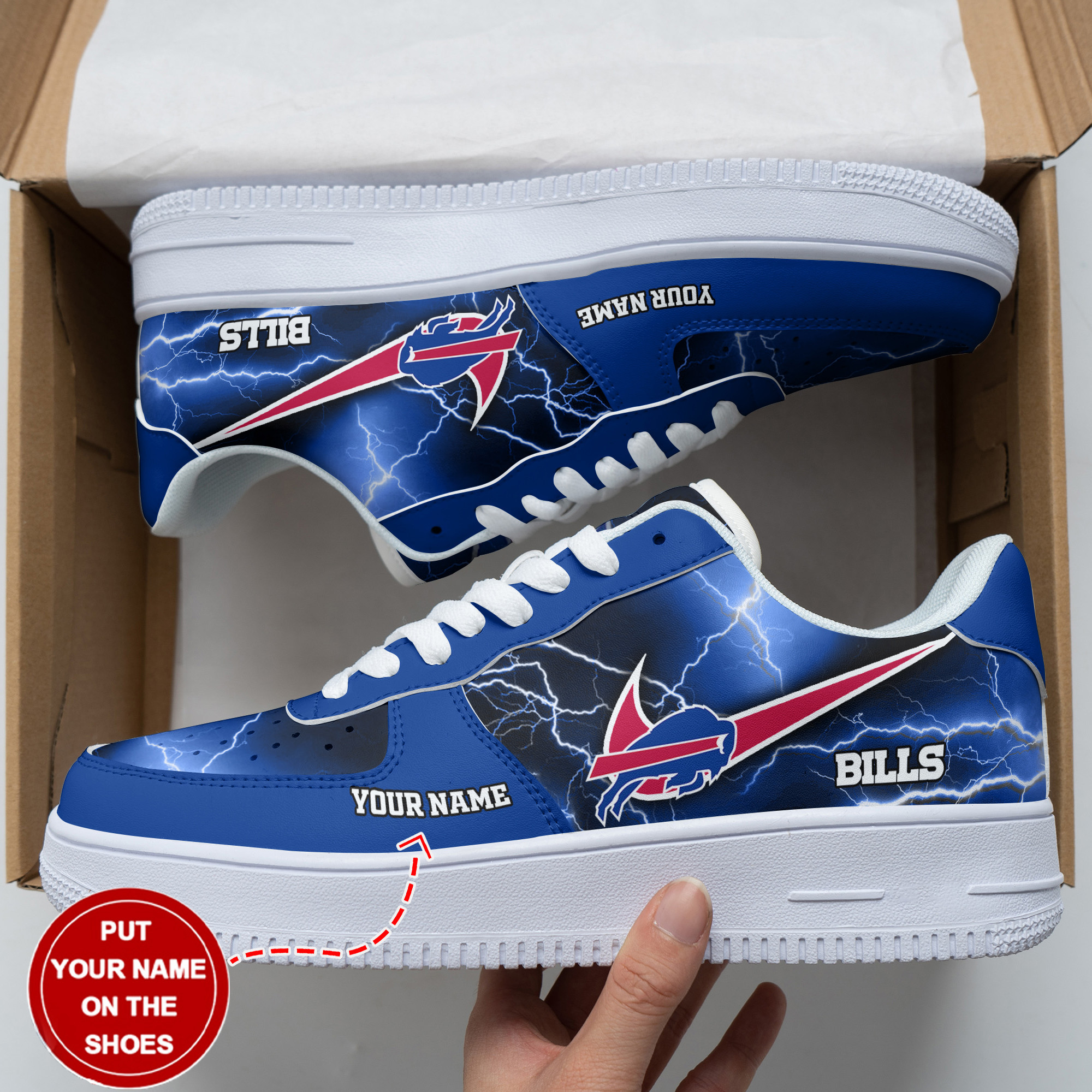 JWFancy Buffalo Bills NFL Air Low-Top Sneakers Shoes For Men And Women