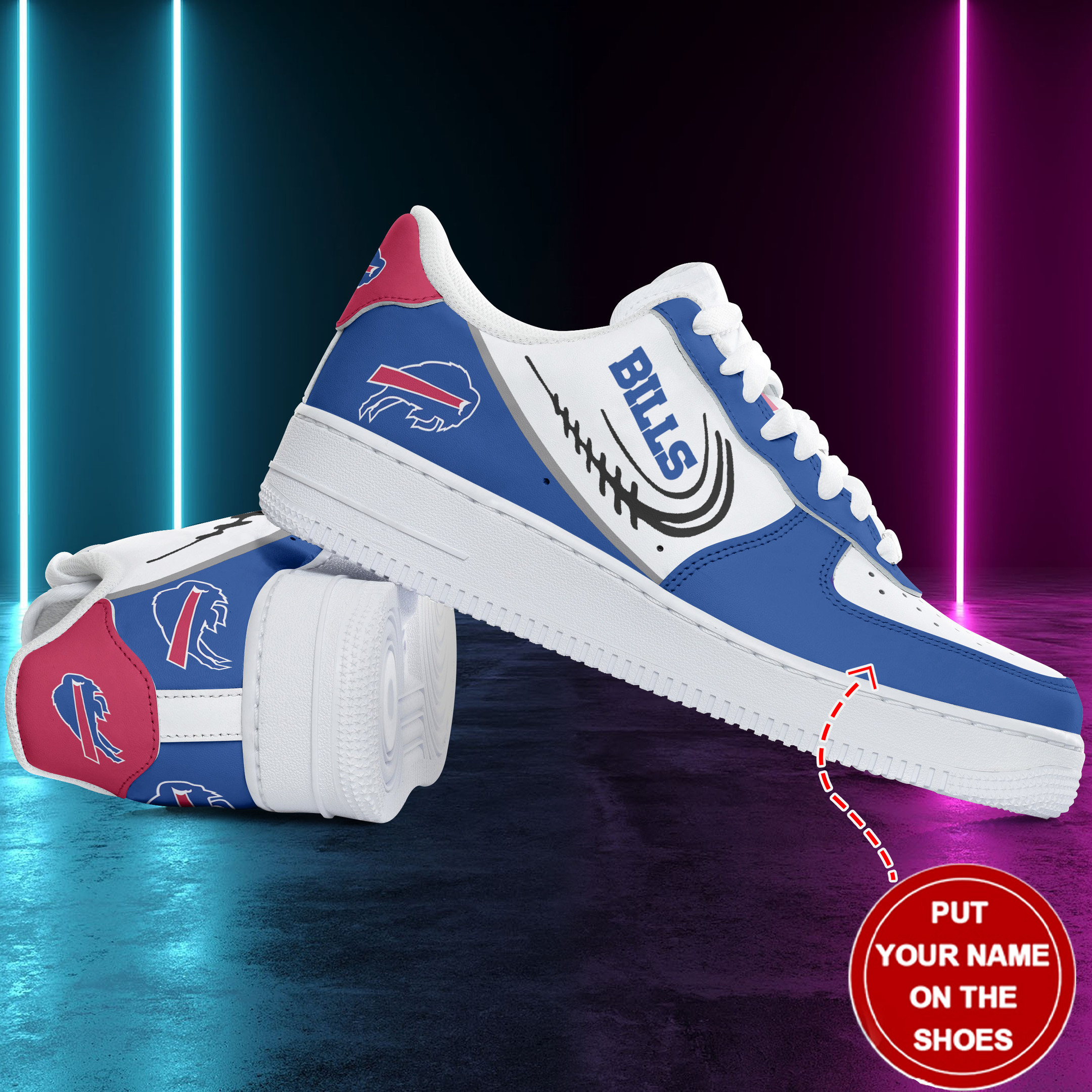 JWFancy Buffalo Bills NFL Air Low-Top Sneakers Shoes For Men And Women