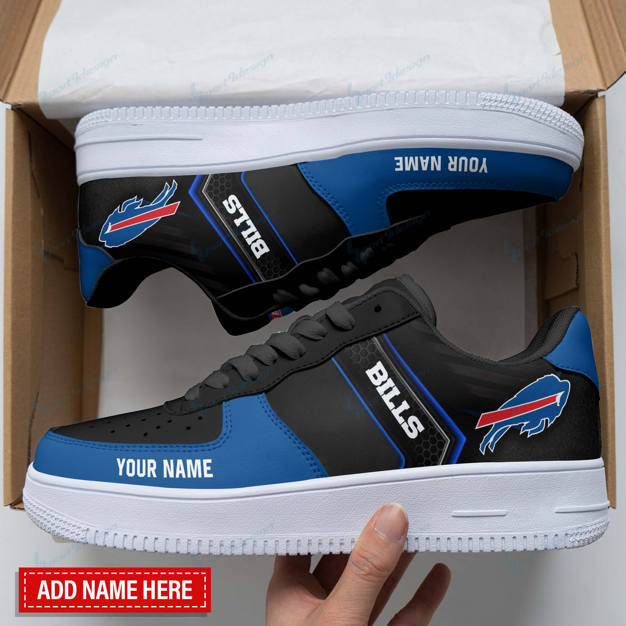 JWFancy Buffalo Bills NFL Air Low-Top Sneakers Shoes For Men And Women