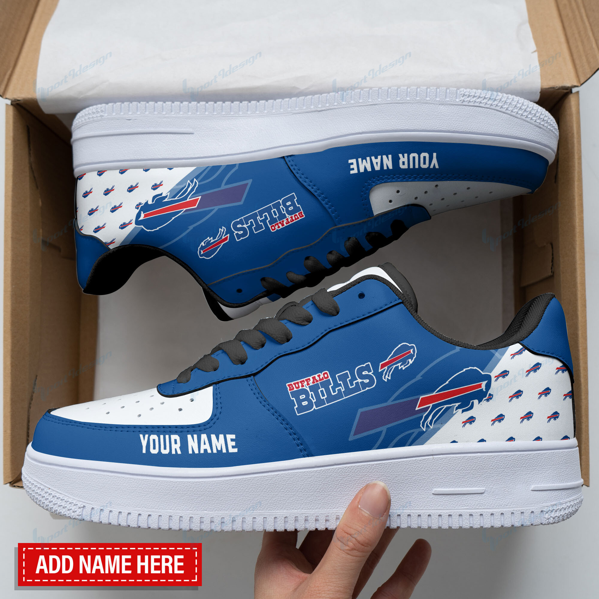 JWFancy Buffalo Bills NFL Air Low-Top Sneakers Shoes For Men And Women