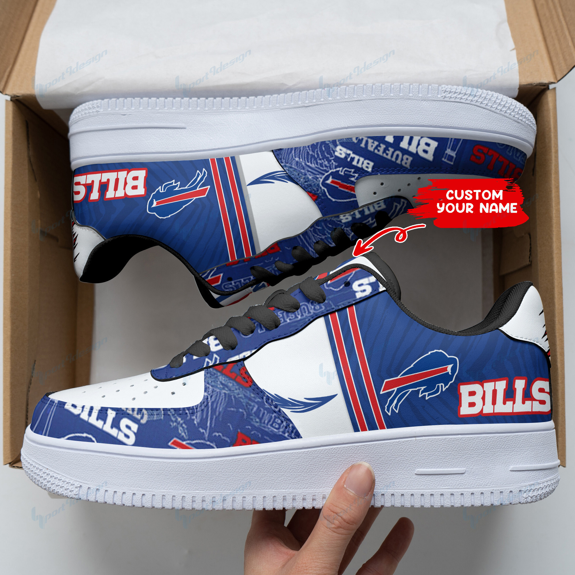 JWFancy Buffalo Bills NFL Air Low-Top Sneakers Shoes For Men And Women