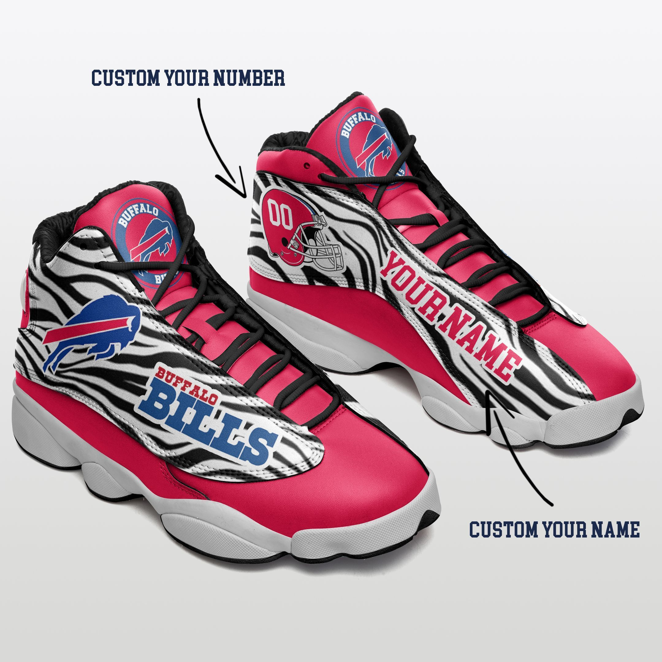 JWFancy Buffalo Bills NFL AJ13 Sneakers Shoes For Men And Women