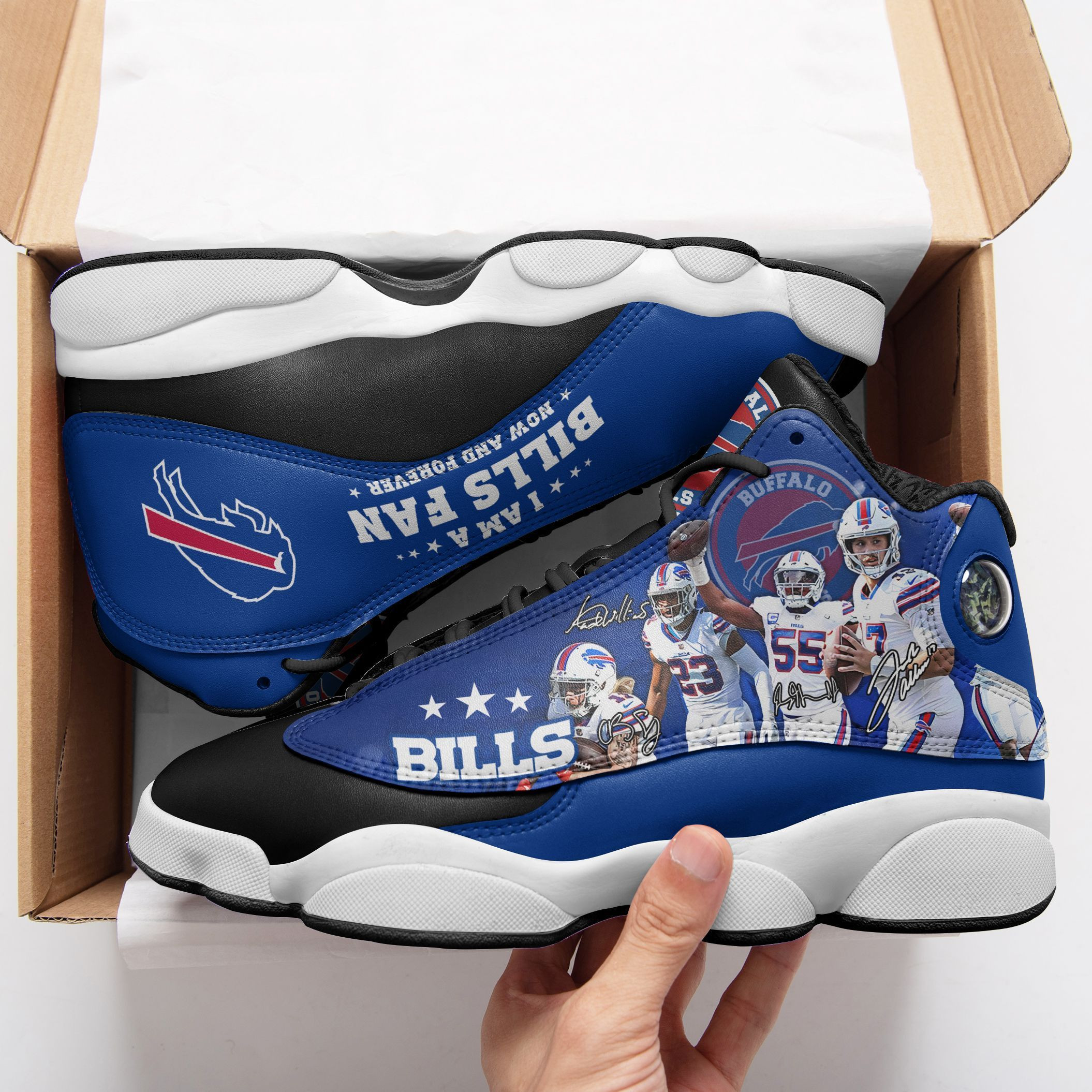 JWFancy Buffalo Bills NFL AJ13 Sneakers Shoes For Men And Women