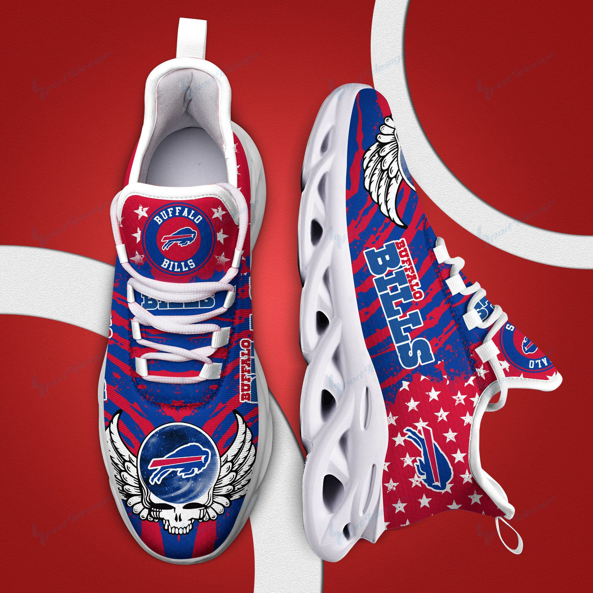 JWFancy Buffalo Bills NFL Max Soul Shoes Sneakers For Men And Women