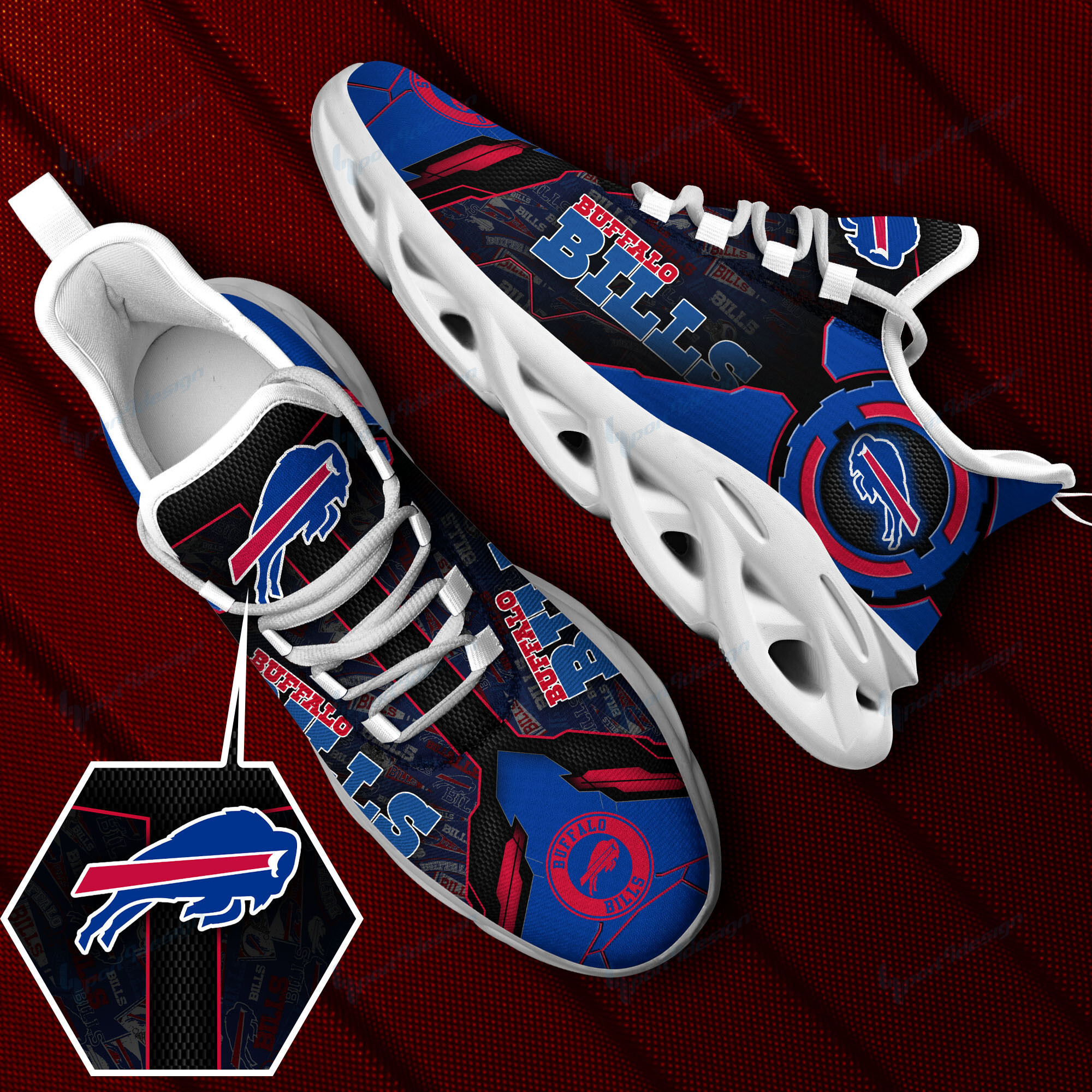 JWFancy Buffalo Bills NFL Max Soul Shoes Sneakers For Men And Women