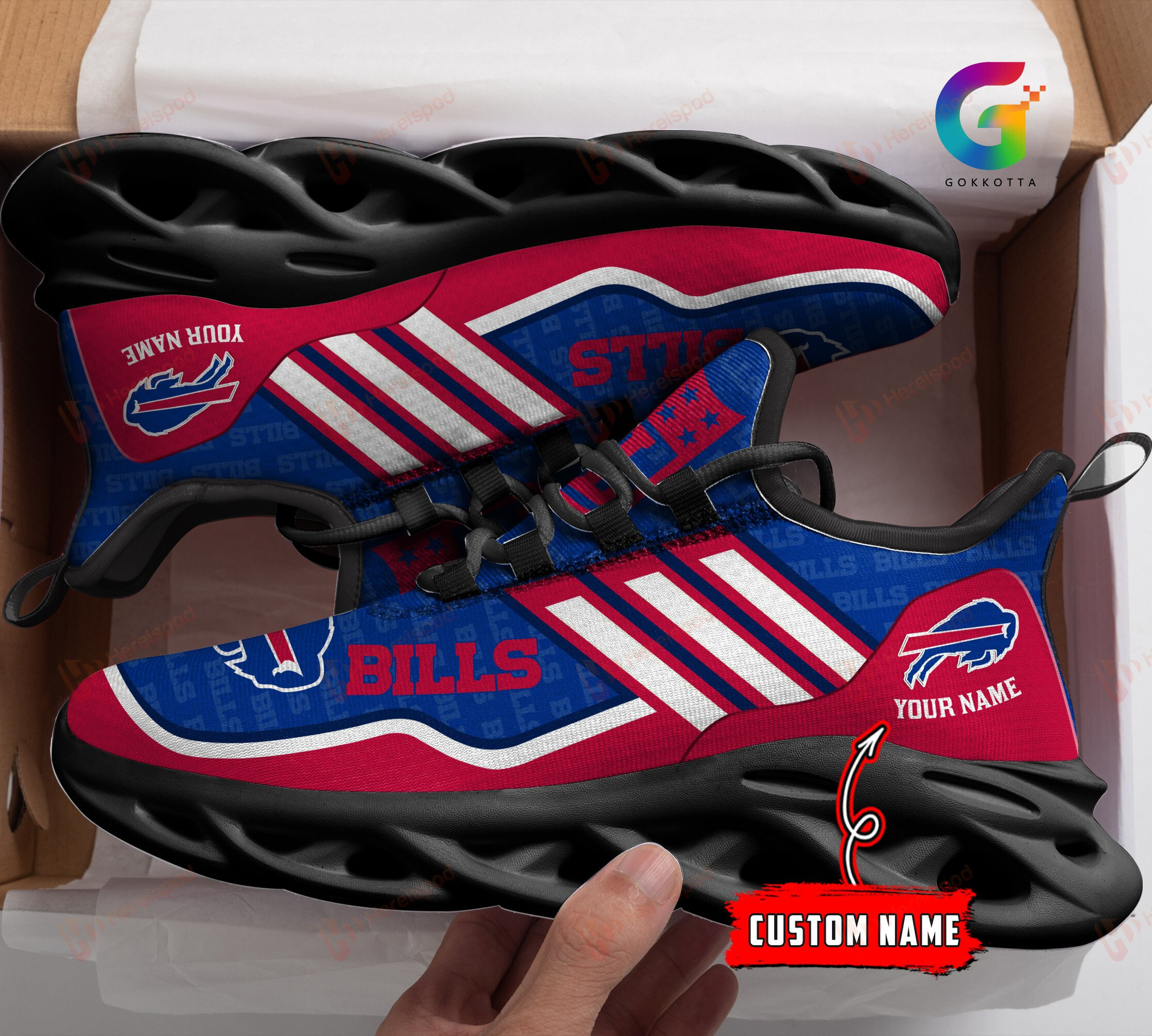 JWFancy Buffalo Bills NFL Max Soul Shoes Sneakers For Men And Women
