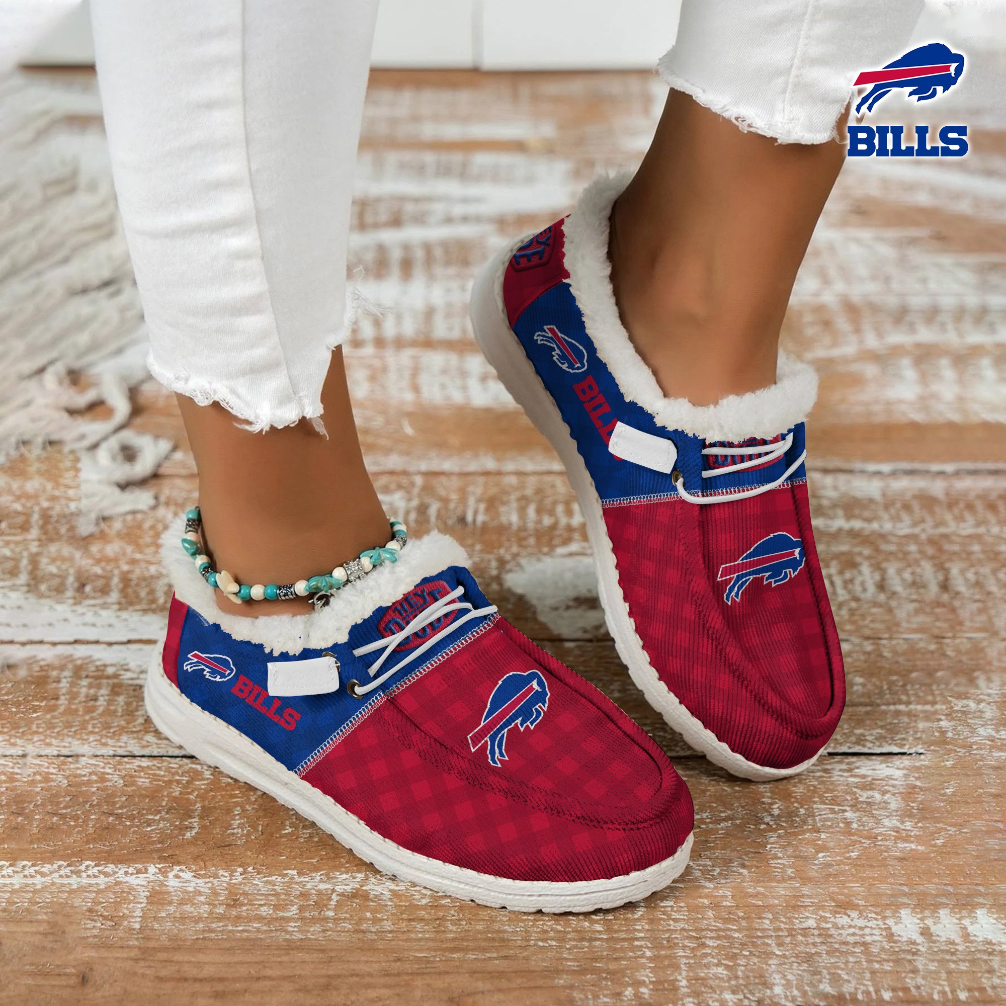 JWFancy Buffalo Bills Personalized Hey Dude With Warm Fur Lining Shoes For Men And Women