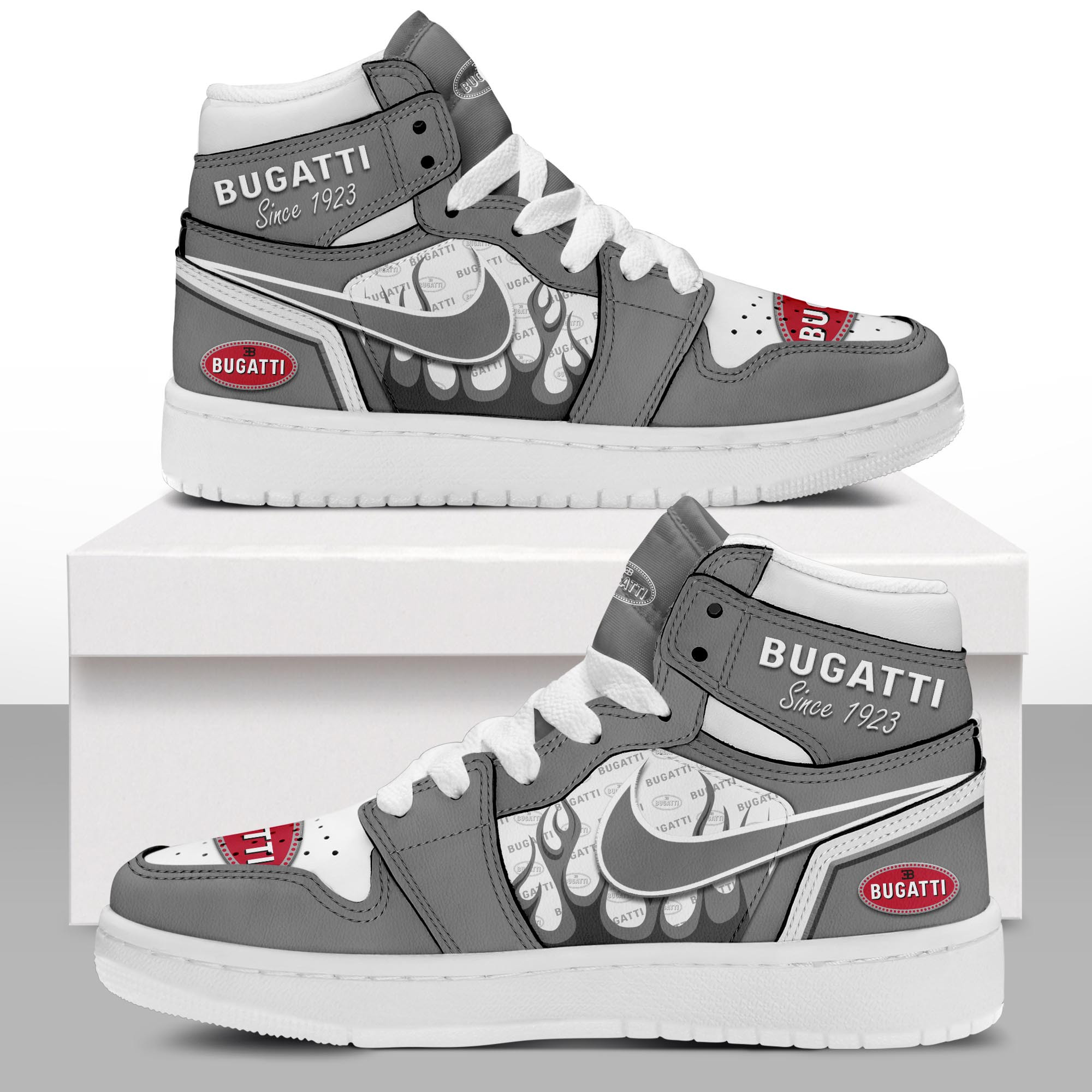 JWFancy Bugatti AJ1 High Sneakers Shoes For Men And Women