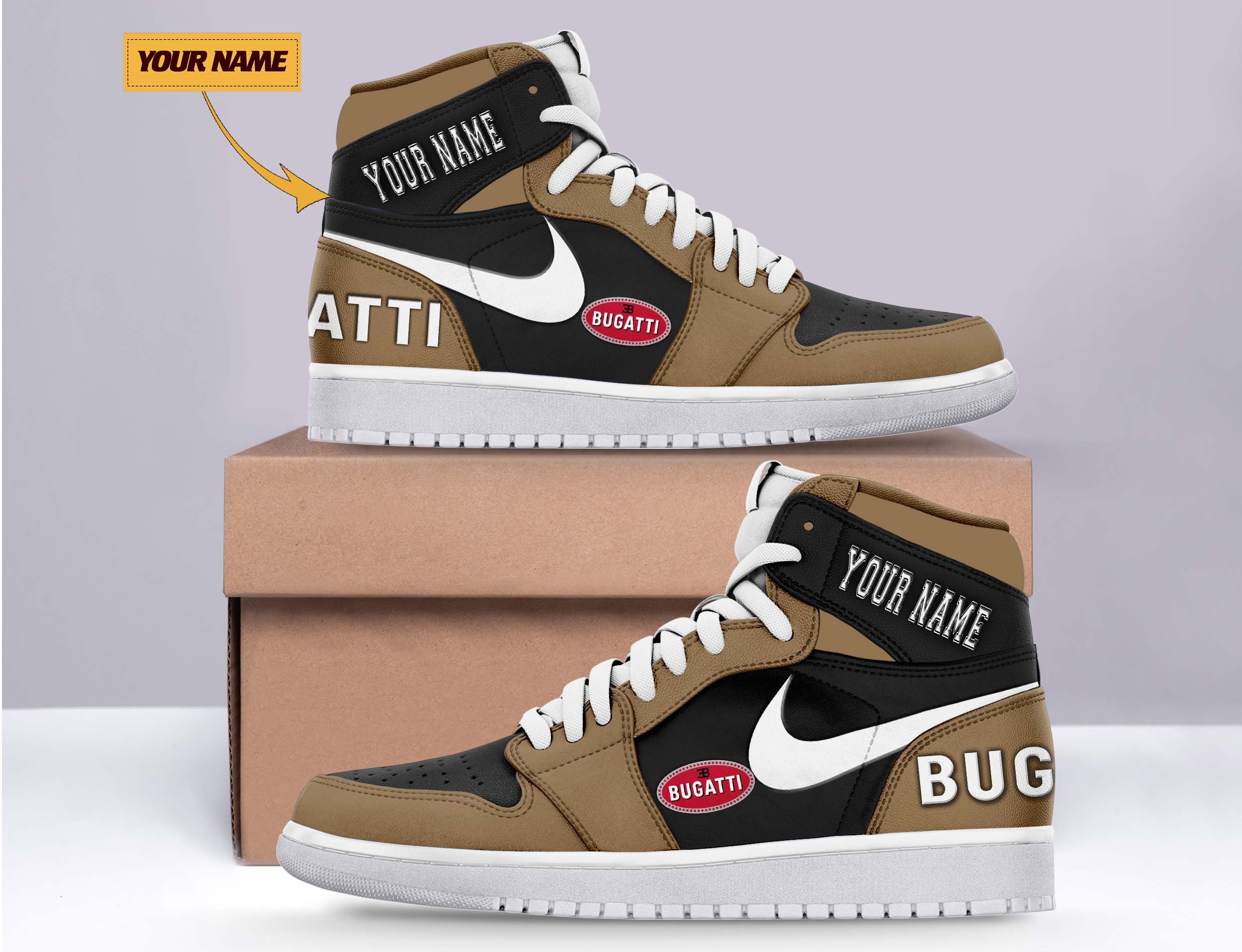 JWFancy Bugatti AJ1 High Sneakers Shoes For Men And Women