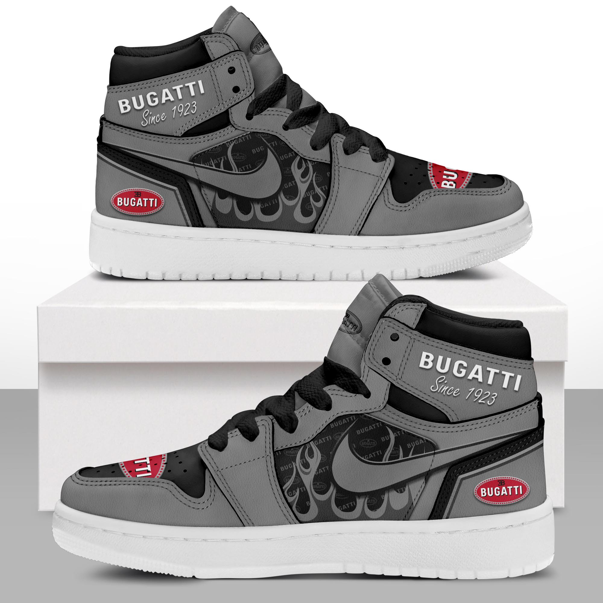 JWFancy Bugatti AJ1 High Sneakers Shoes For Men And Women