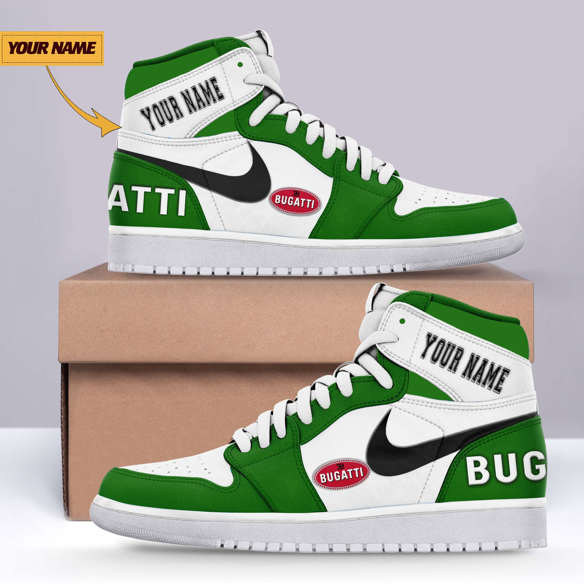 JWFancy Bugatti AJ1 High Sneakers Shoes For Men And Women