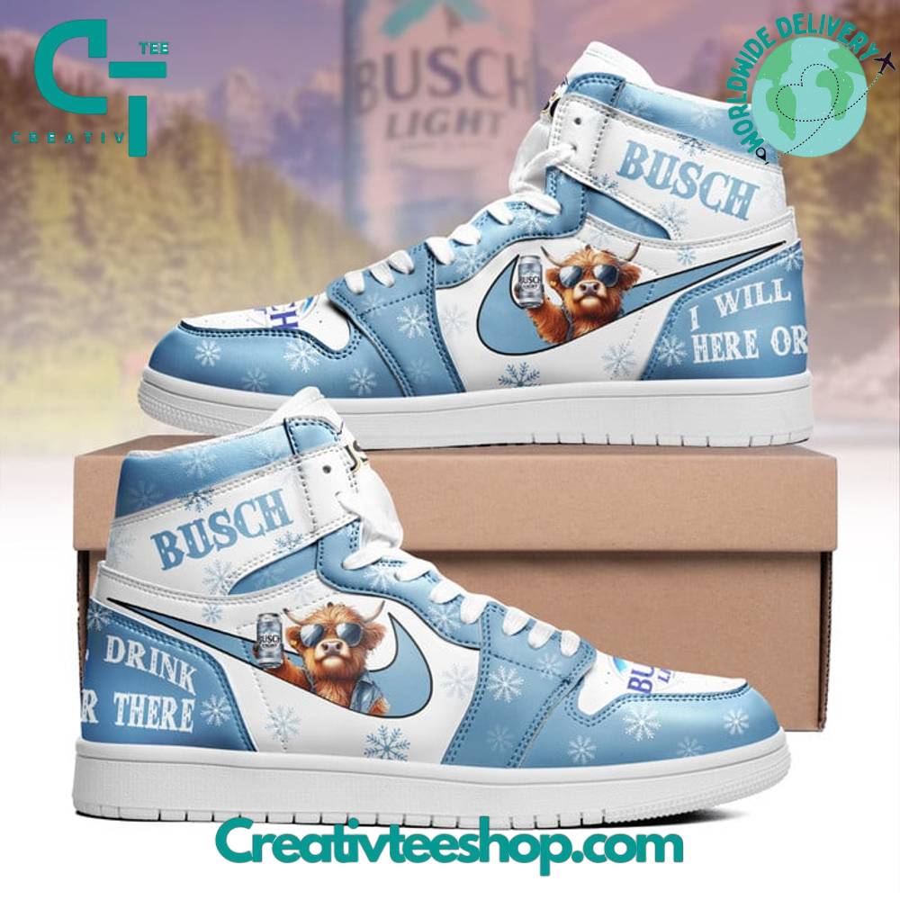 JWFancy Busch Beer AJ1 High Sneakers Shoes For Men And Women