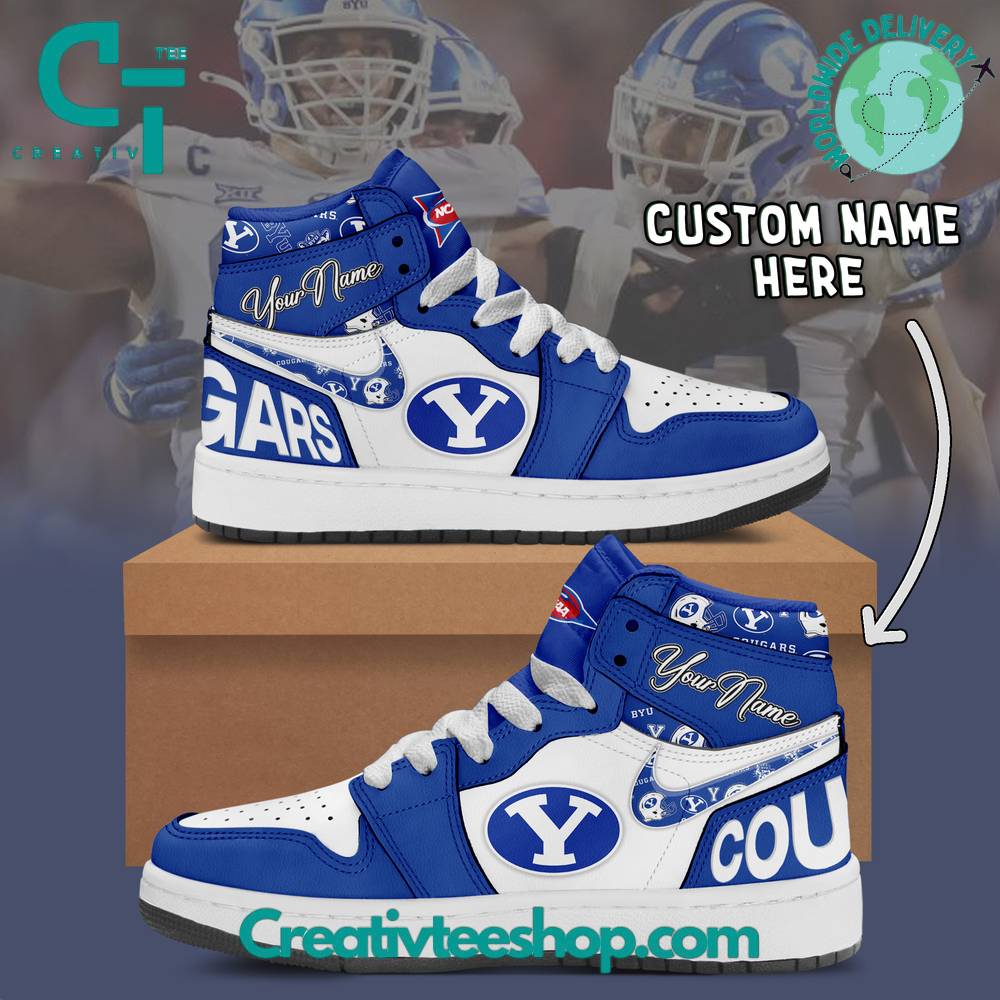 JWFancy BYU Cougars AJ1 High Sneakers Shoes For Men And Women