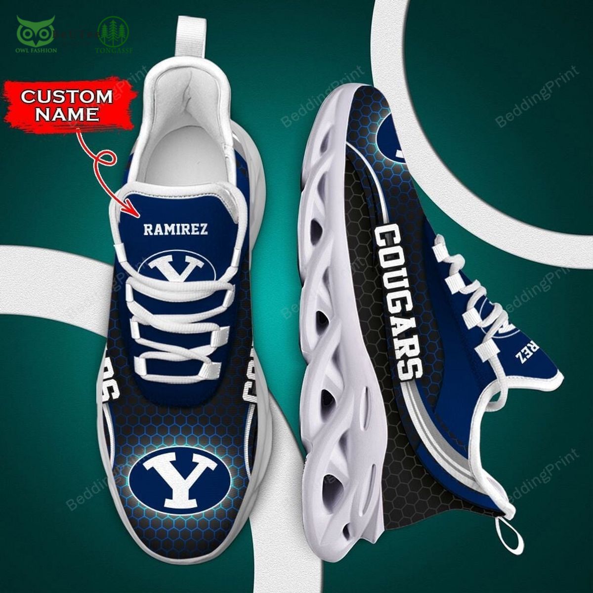 JWFancy BYU Cougars Max Soul Shoes Sneakers For Men And Women