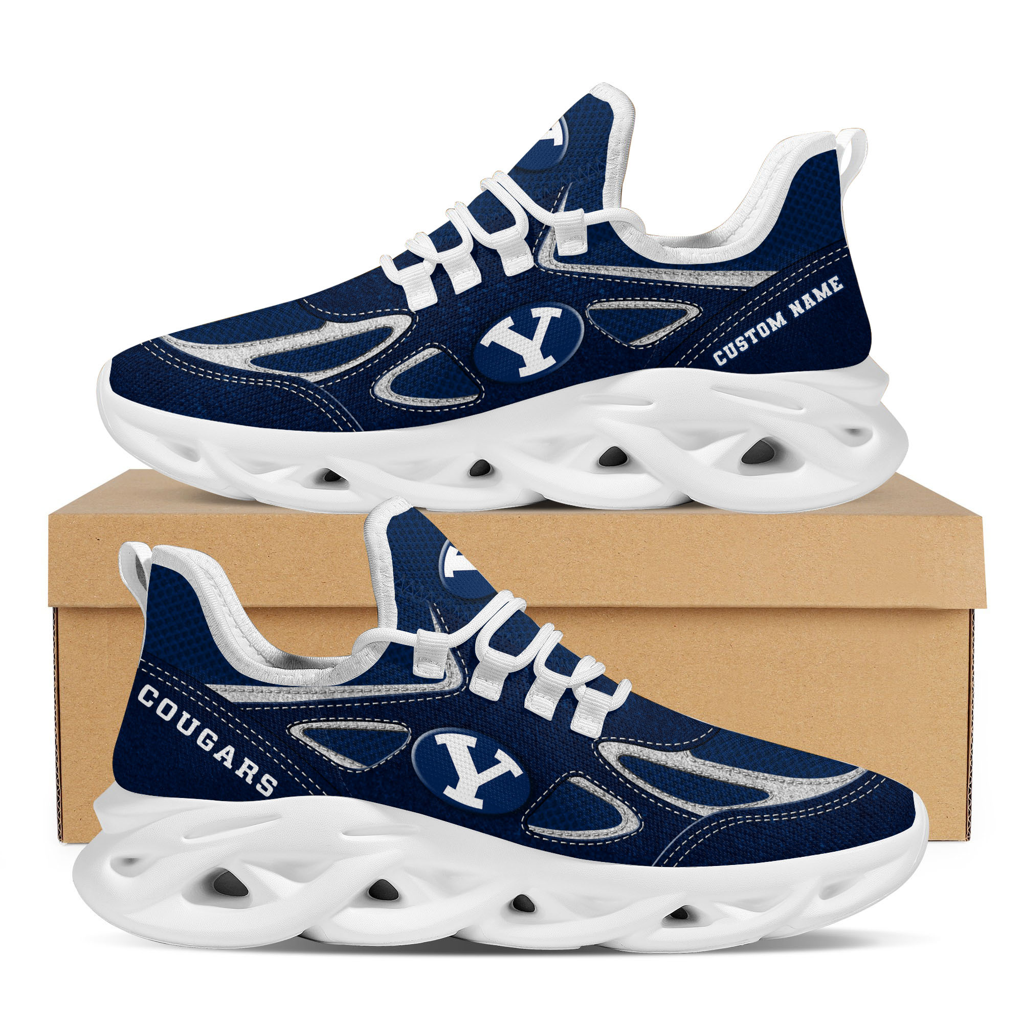 JWFancy BYU Cougars Max Soul Shoes Sneakers For Men And Women
