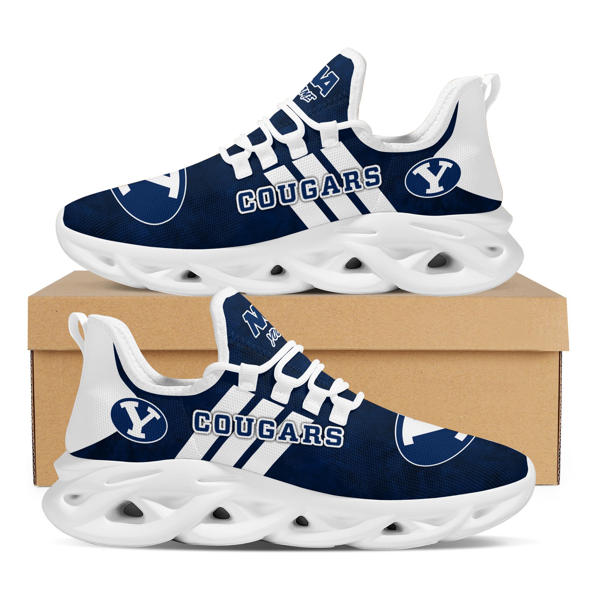 JWFancy BYU Cougars Max Soul Shoes Sneakers For Men And Women