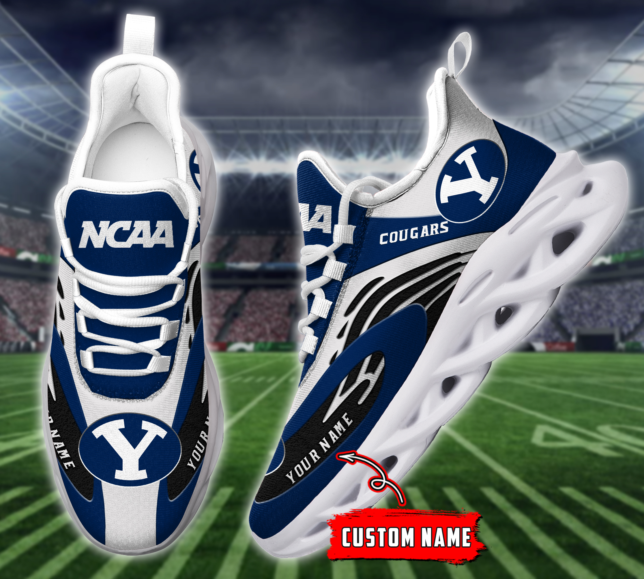 JWFancy BYU Cougars NCAA Max Soul Shoes Sneakers For Men And Women