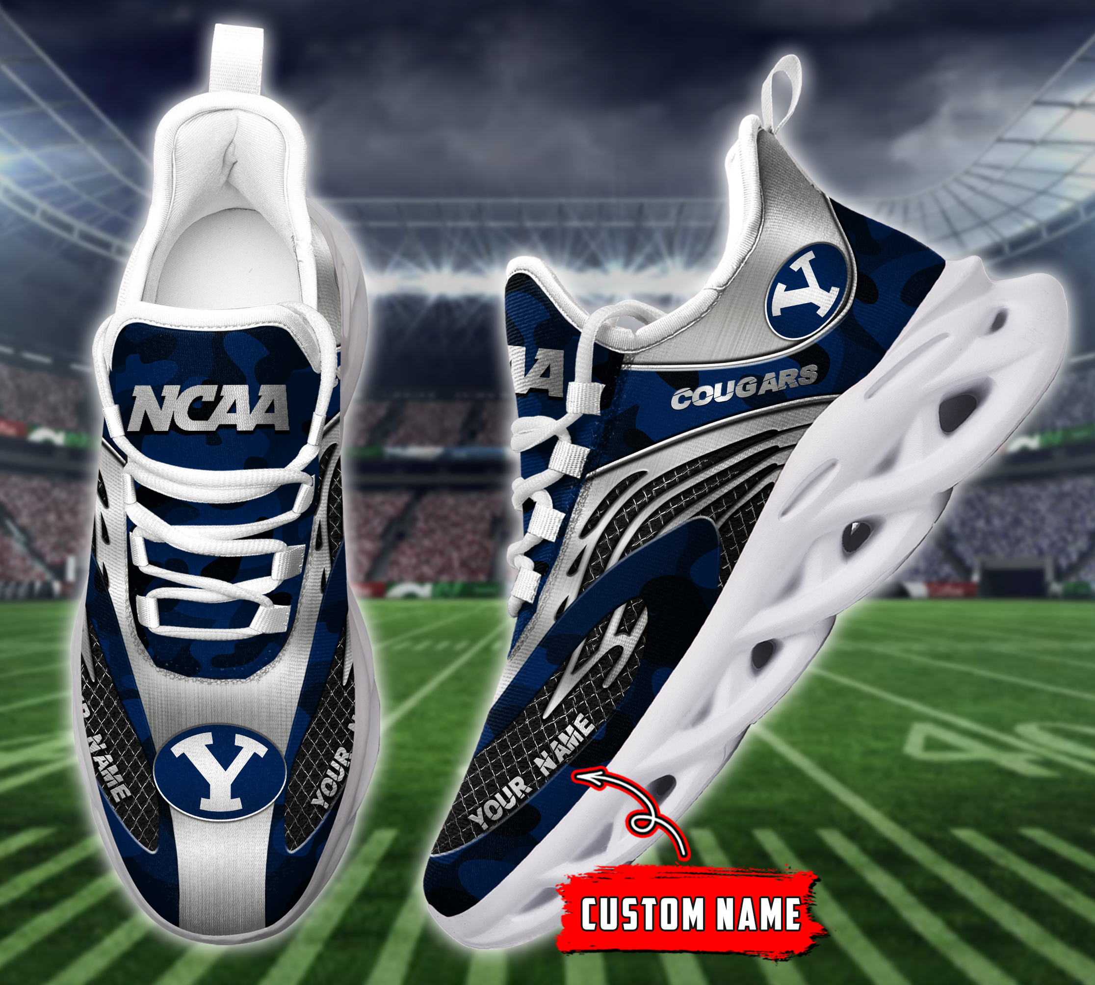 JWFancy BYU Cougars NCAA Max Soul Shoes Sneakers For Men And Women