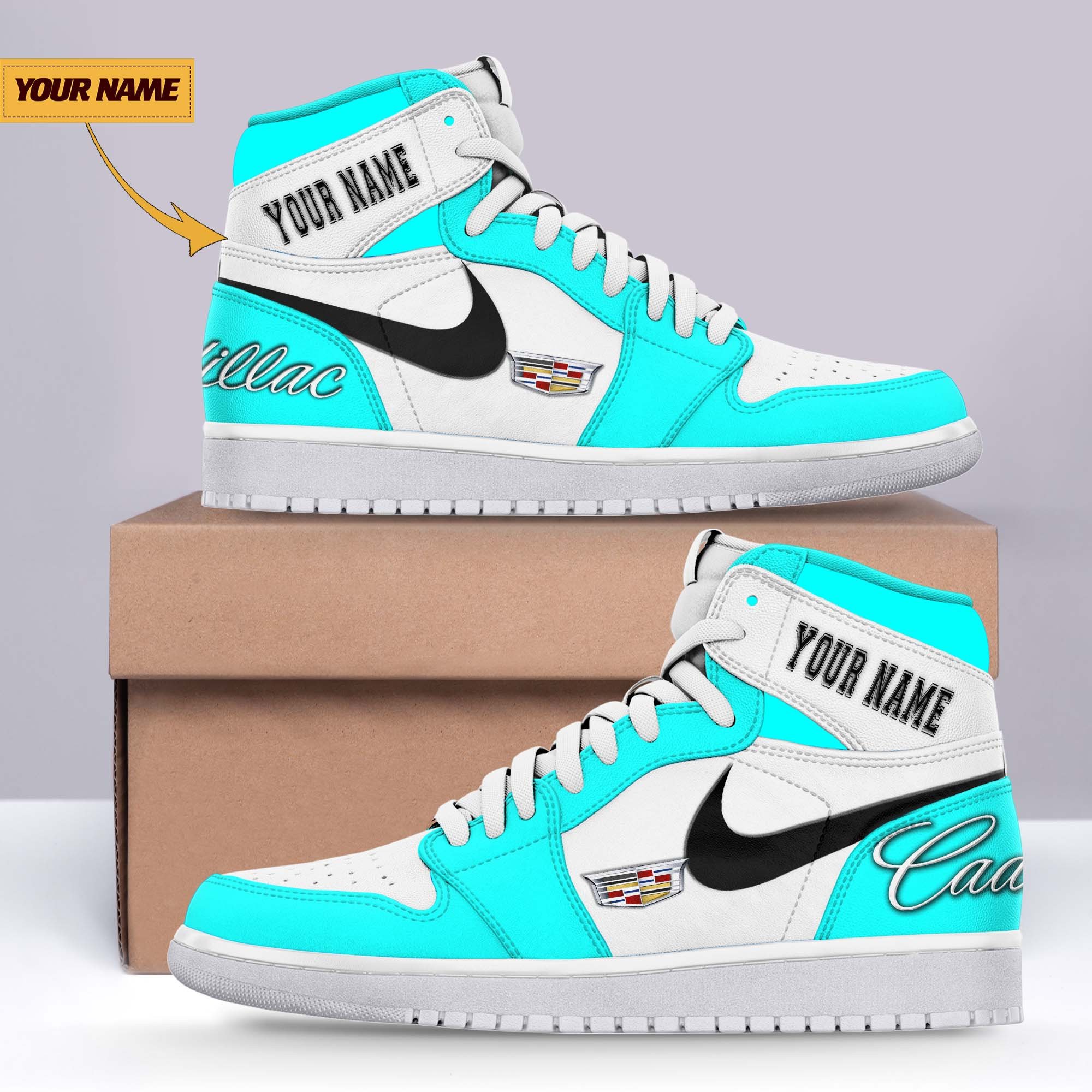 JWFancy Cadillac AJ1 High Sneakers Shoes For Men And Women