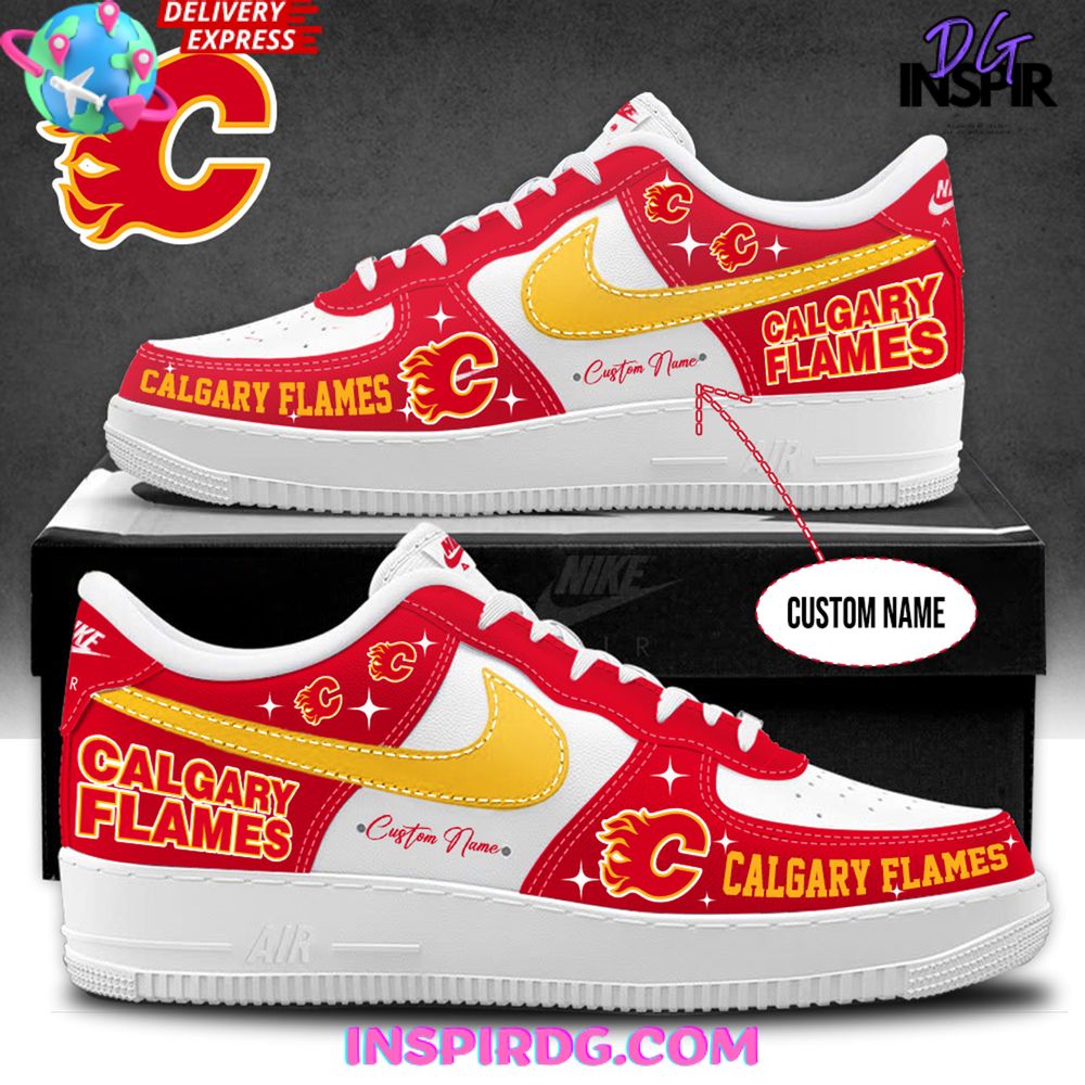 JWFancy Calgary Flames Air Low-Top Sneakers Shoes For Men And Women