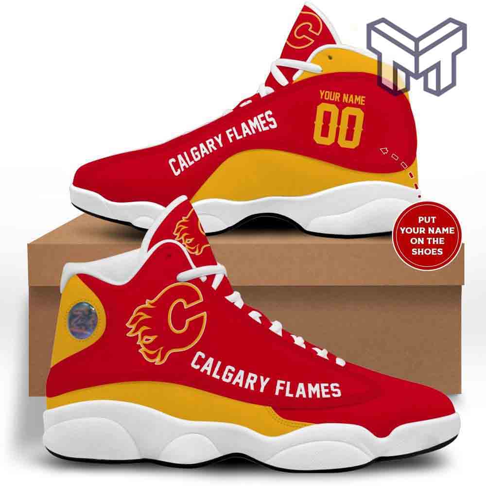 JWFancy Calgary Flames AJ13 Sneakers Shoes For Men And Women