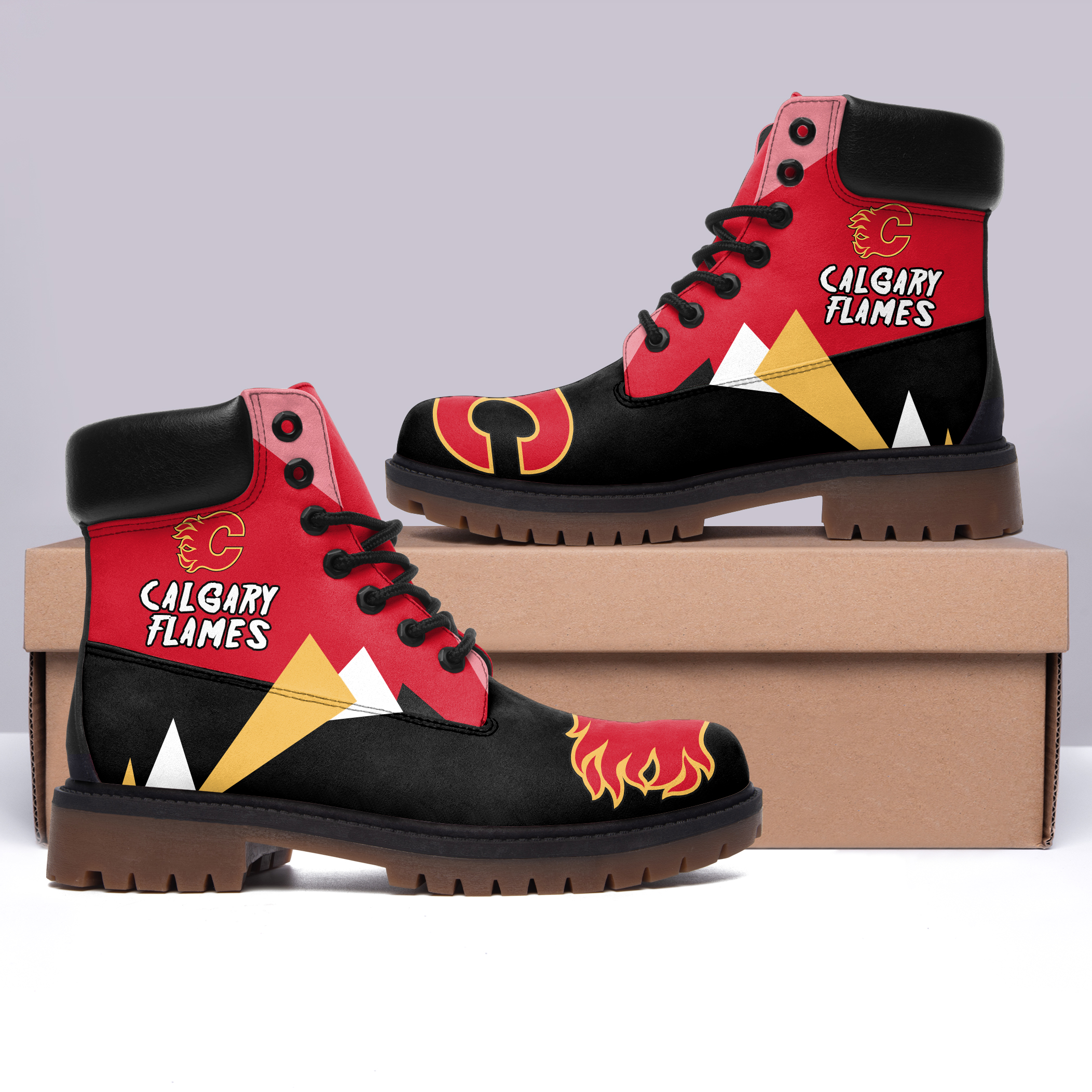 JWFancy Calgary Flames Boots Shoes For Men And Women